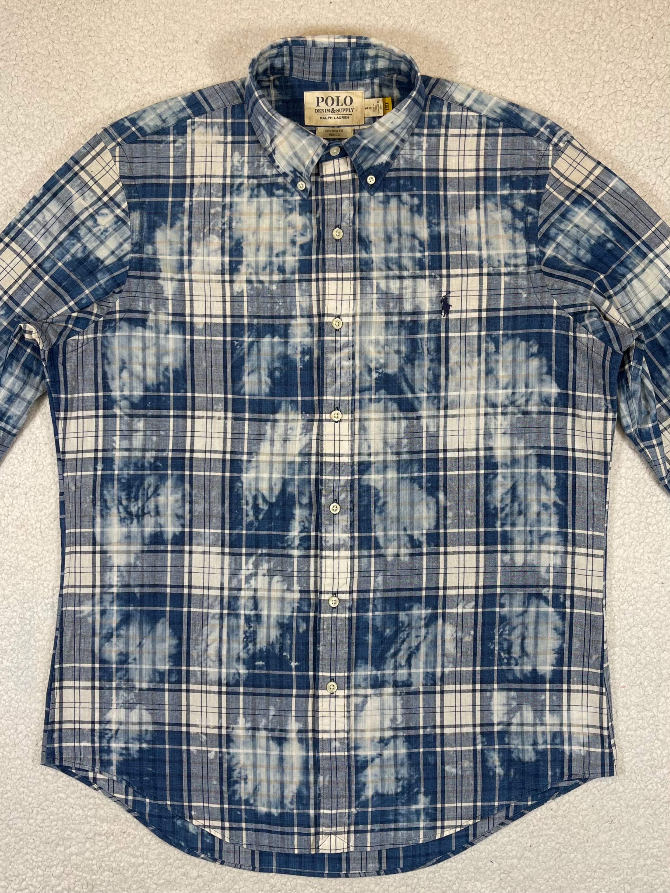Chemise écossaise en coton Madras indigo Polo Ralph Lauren Denim&Supply
