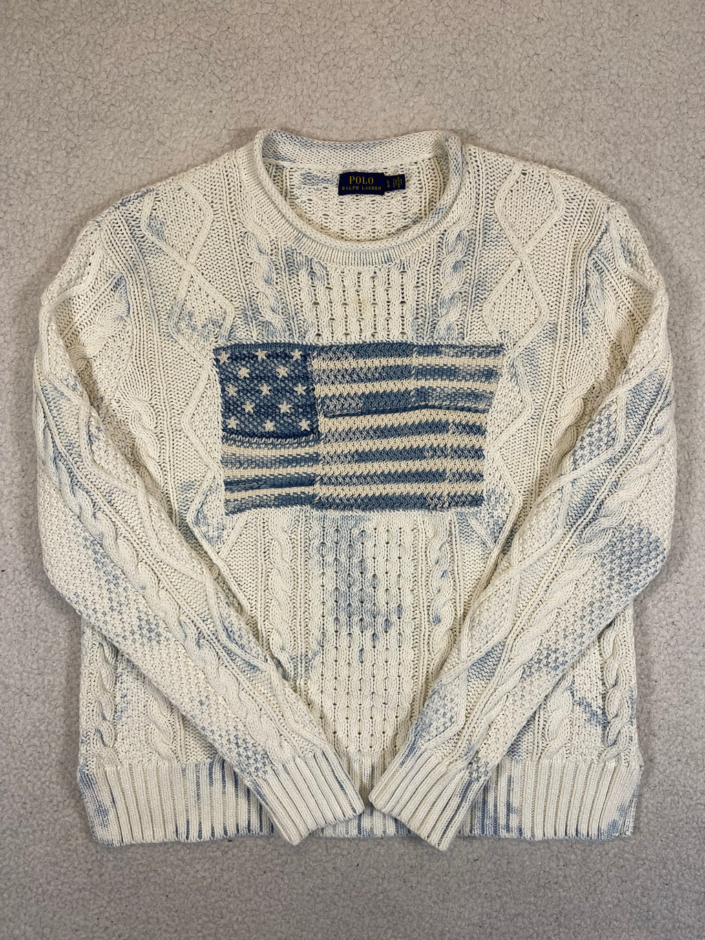 Polo Ralph Lauren Flag Aran Knit Sweater