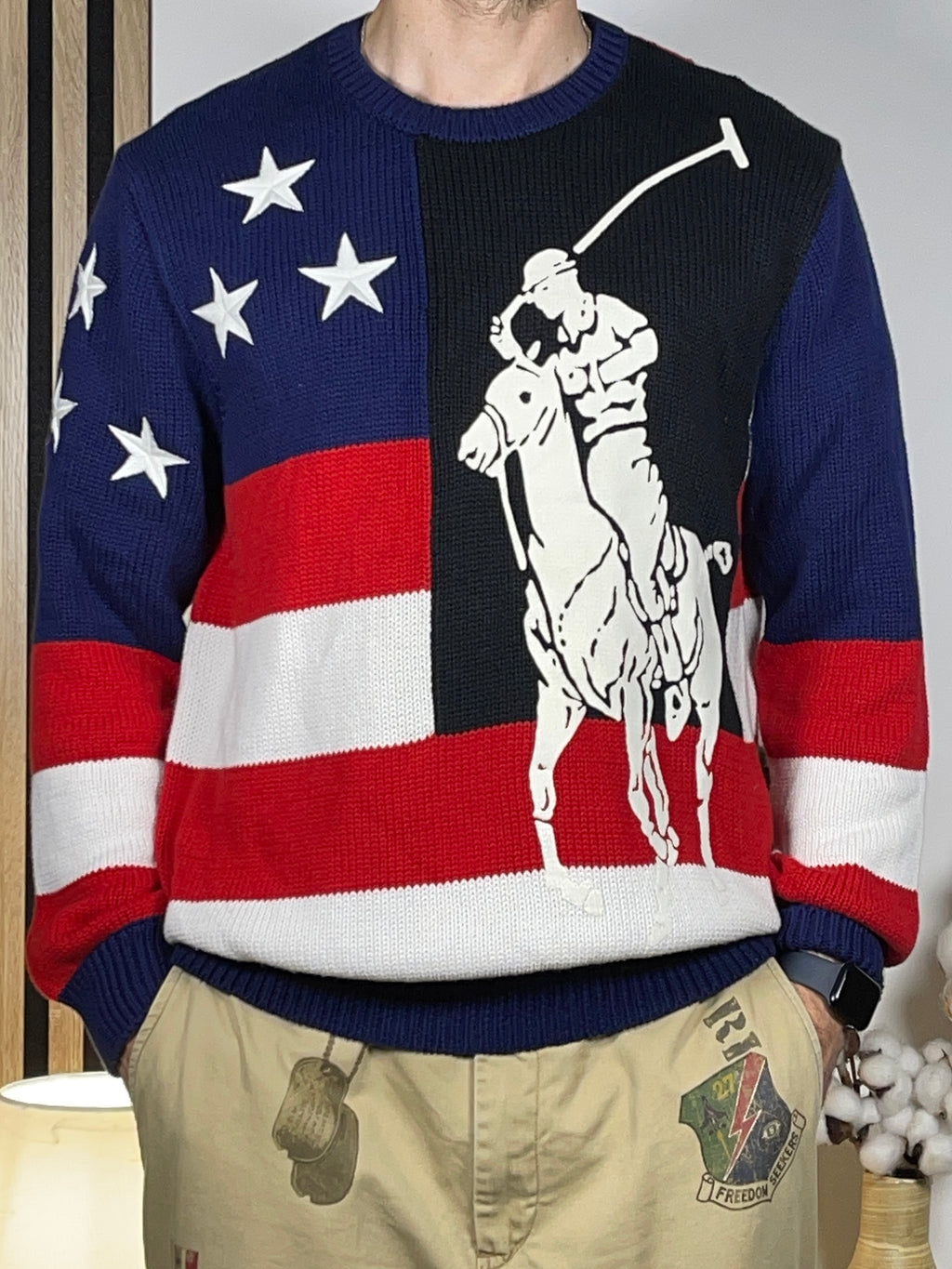 Polo Ralph Lauren Big Pony Flag Cotton Sweater