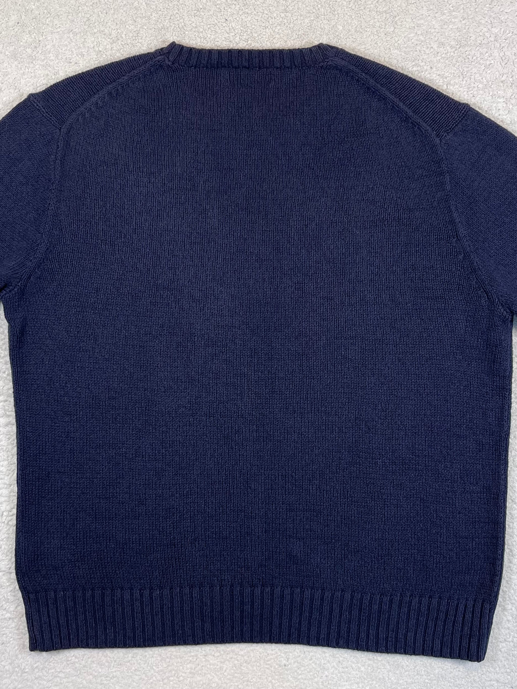 Polo Ralph Lauren Vintage Polo Bear Duffle Coat Cotton & Linen Sweater L