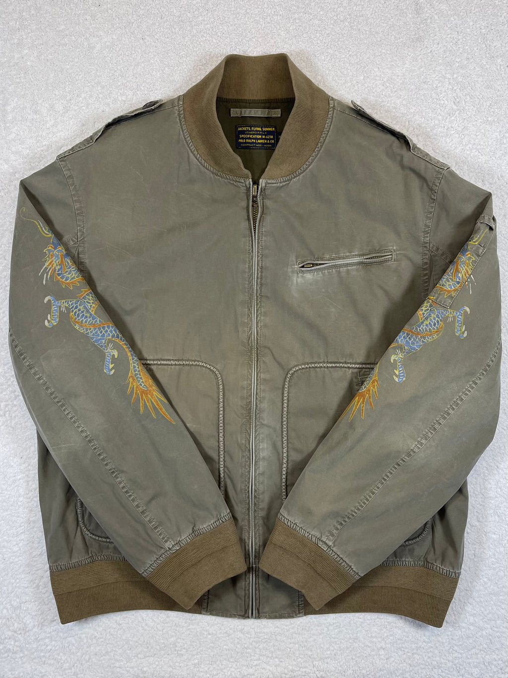 Polo by Ralph Lauren & Co. Vintage RL Tigers Div. 1967 Cotton Twill Bomber Jacket