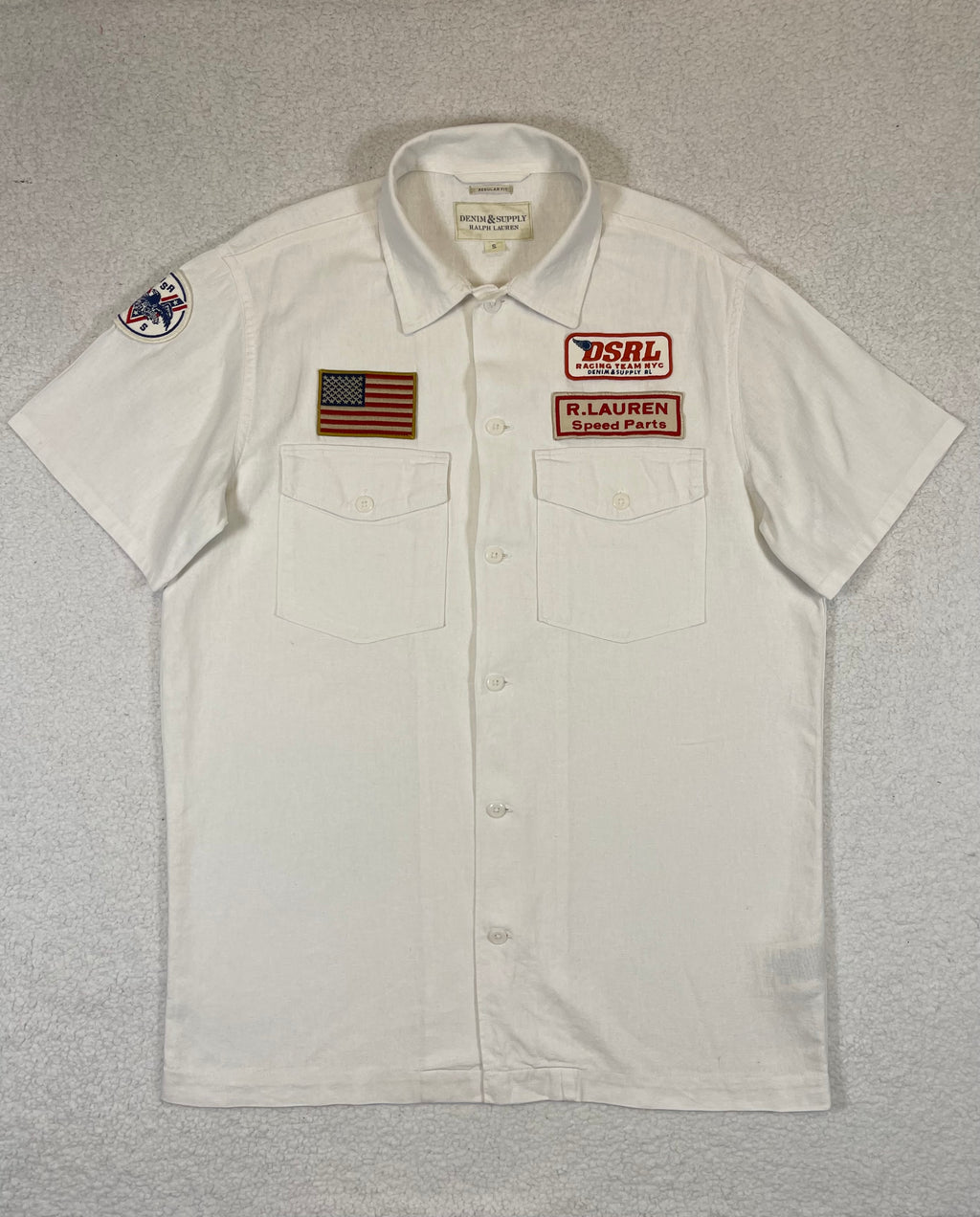 Ralph Lauren Denim & Supply Linen Blend Racing Workwear Shirt (Vintage 2011–2016)