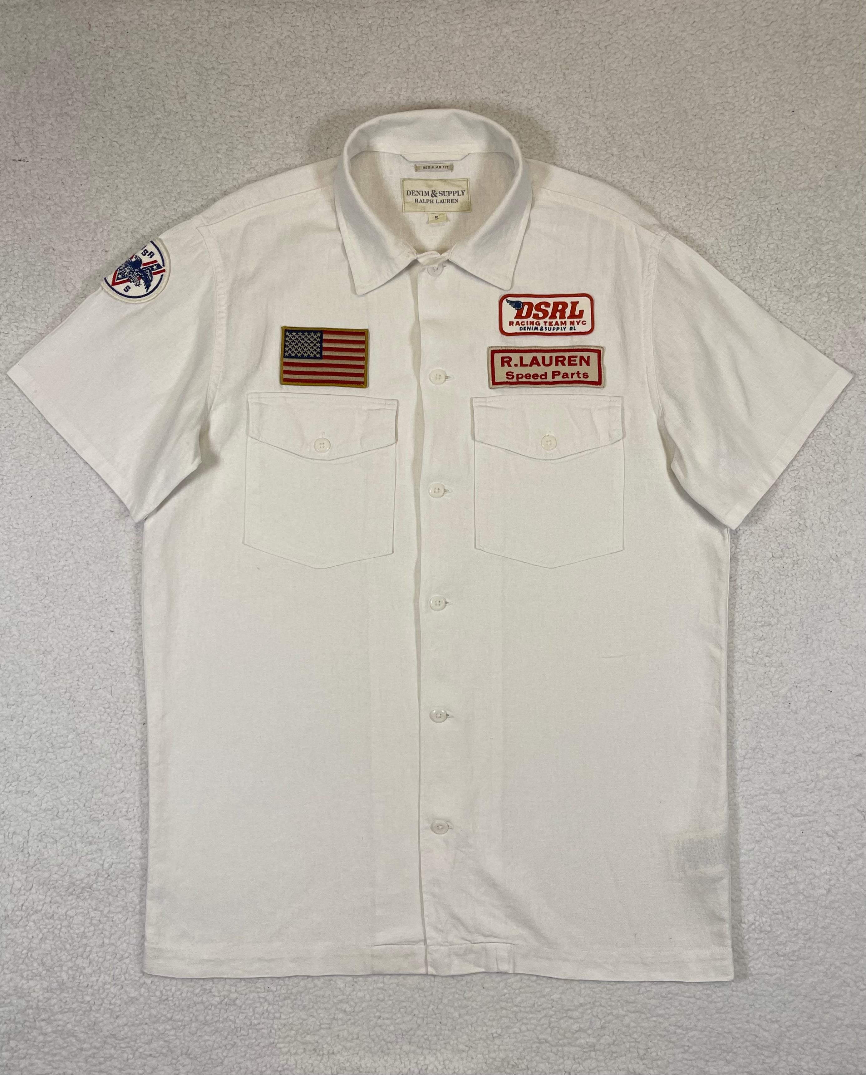 Ralph Lauren Denim & Supply Linen Blend Racing Workwear Shirt (Vintage 2011–2016)