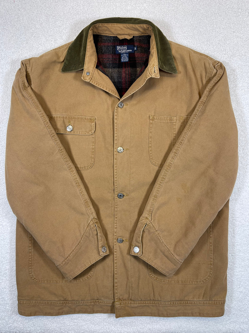 Polo Ralph Lauren Wool-Lined Canvas Workwear Jacket — Made in USA (Vintage 2000s)