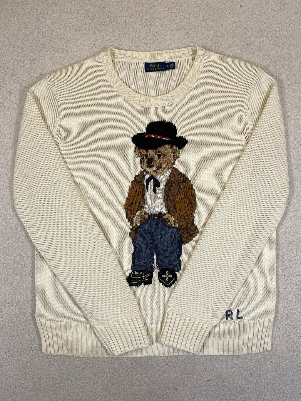 Polo Ralph Lauren Cowboy Polo Bear Cotton Sweater