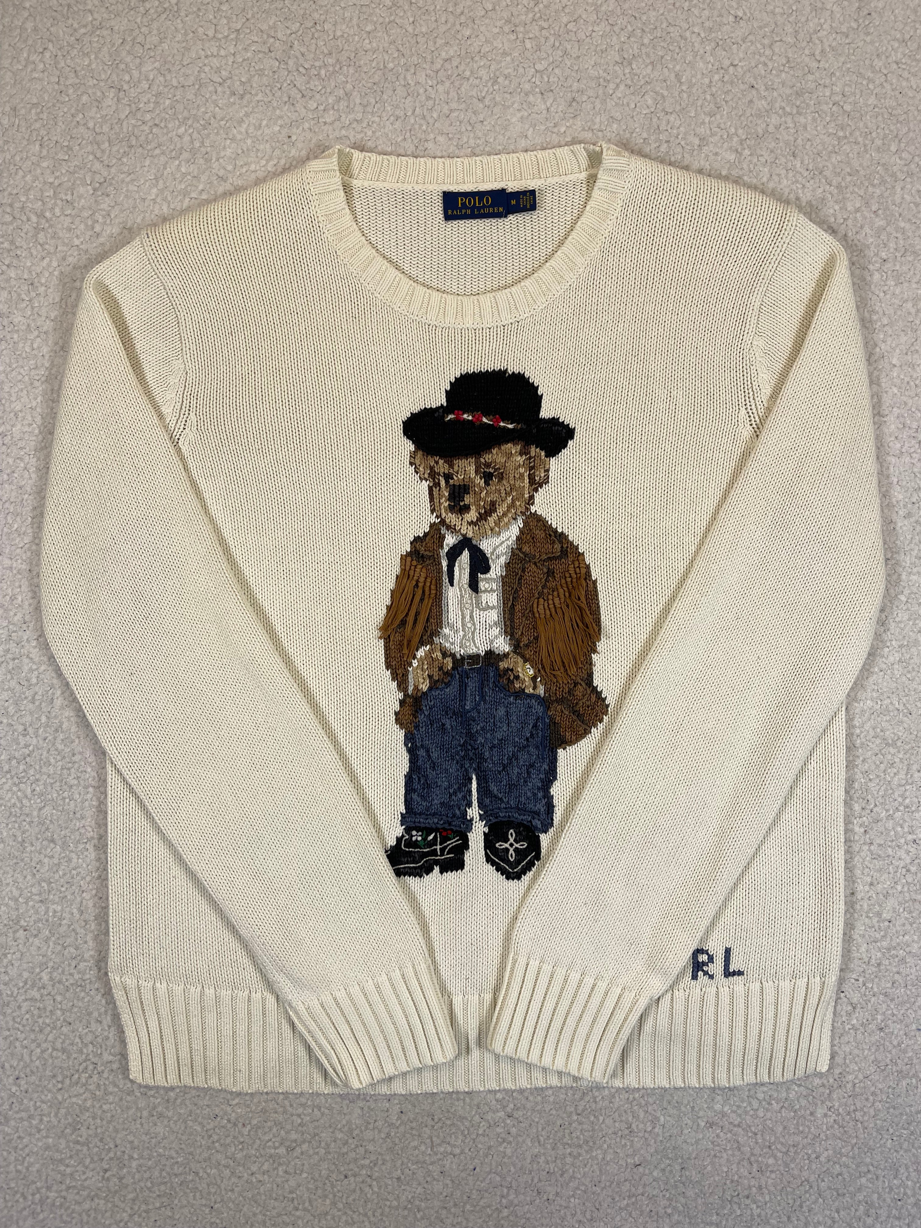 Polo Ralph Lauren Cowboy Polo Bear Cotton Sweater