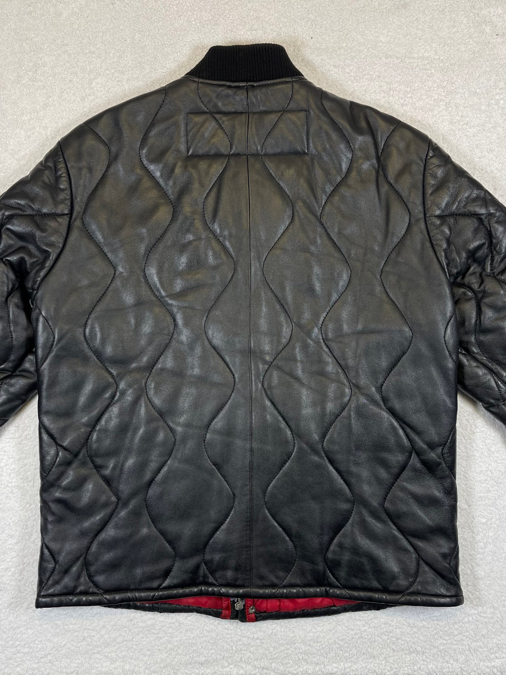 Polo Jeans Co. Ralph Lauren Vintage Quilted Lamb Leather Bomber Jacket