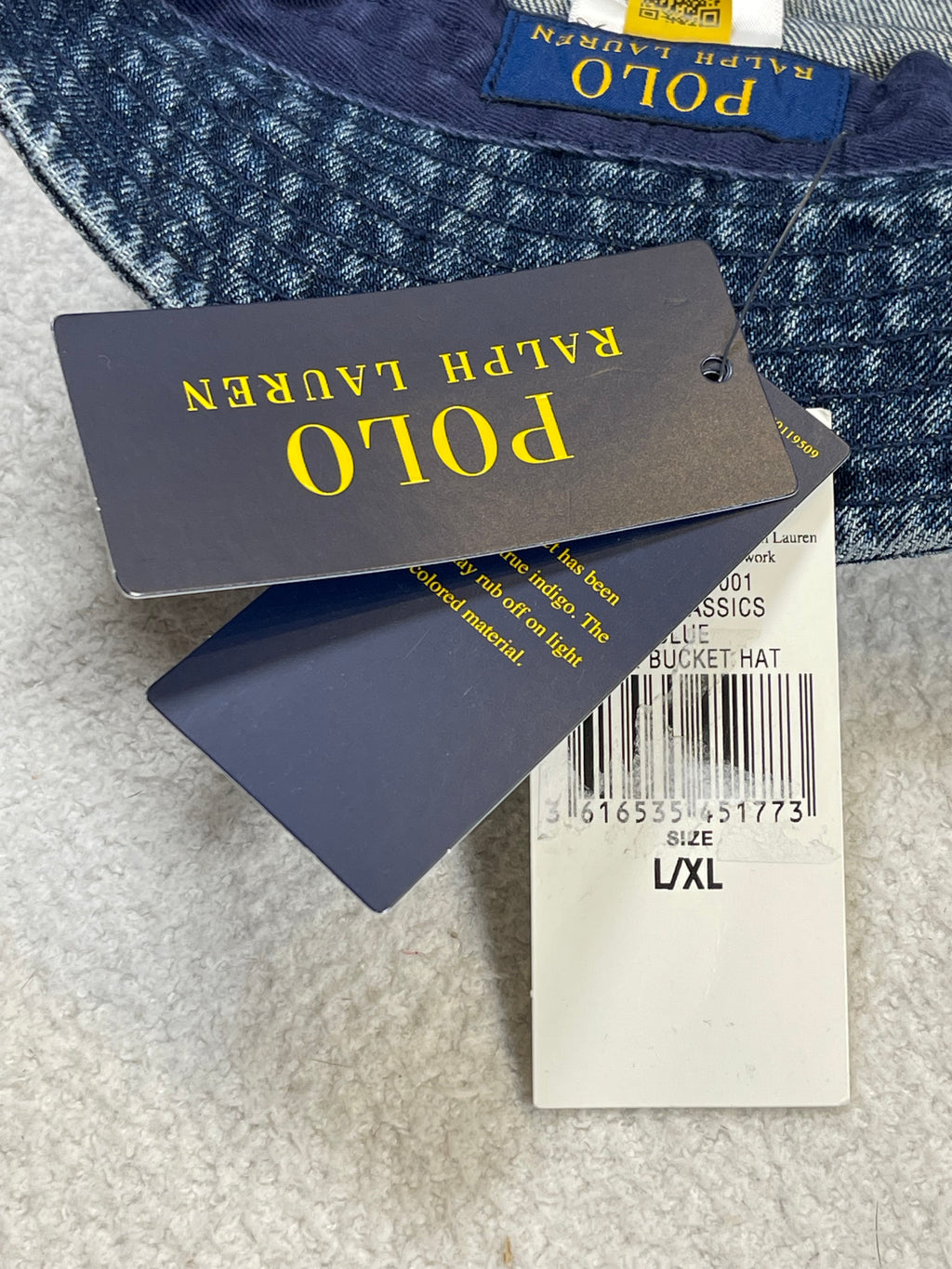 Polo Ralph Lauren Polo Bear Indigo Denim Bucket Hat