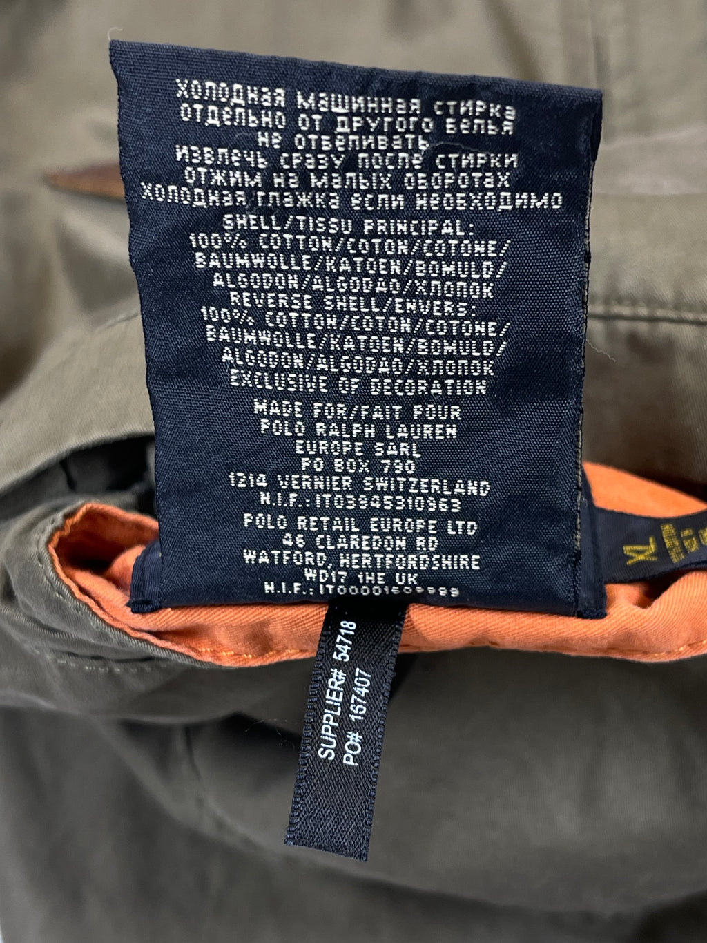 Veste réversible en sergé Ralph Lauren Double RL RRL