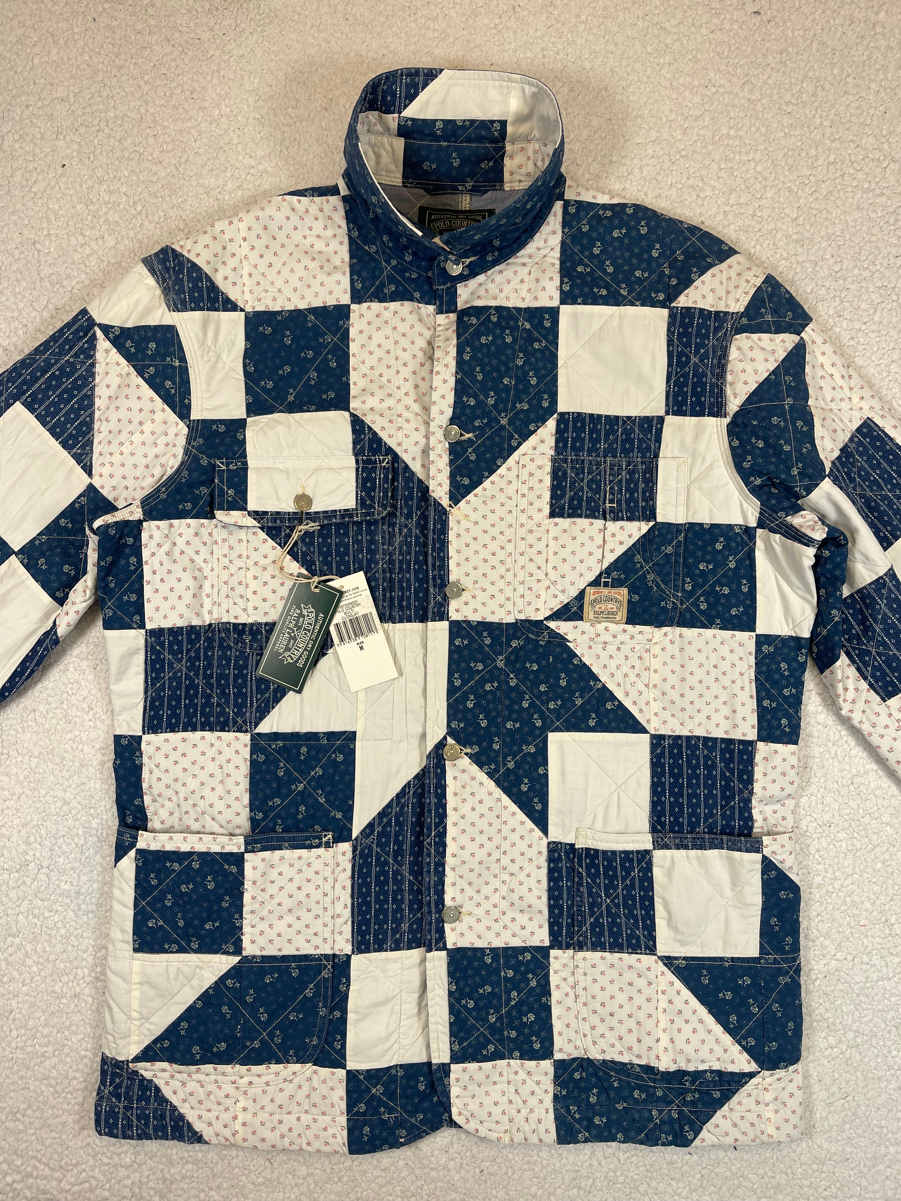 Polo Country Ralph Lauren Patchwork Cotton &amp; Linen Overshirt Jacket (2022)