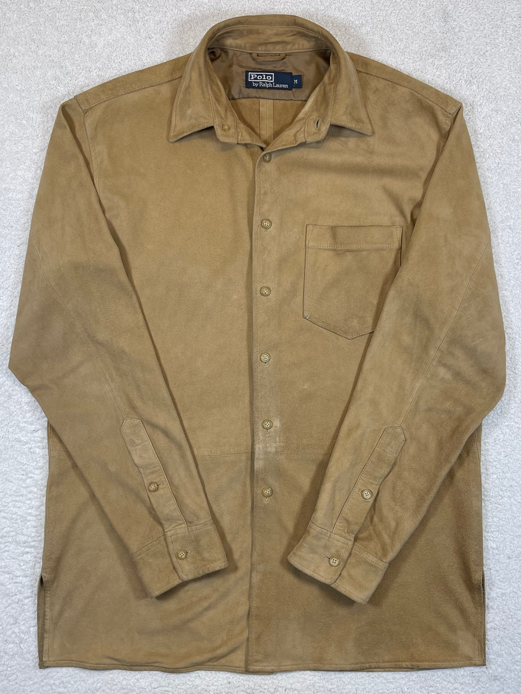 Polo by Ralph Lauren Vintage Suede Leather Overshirt M