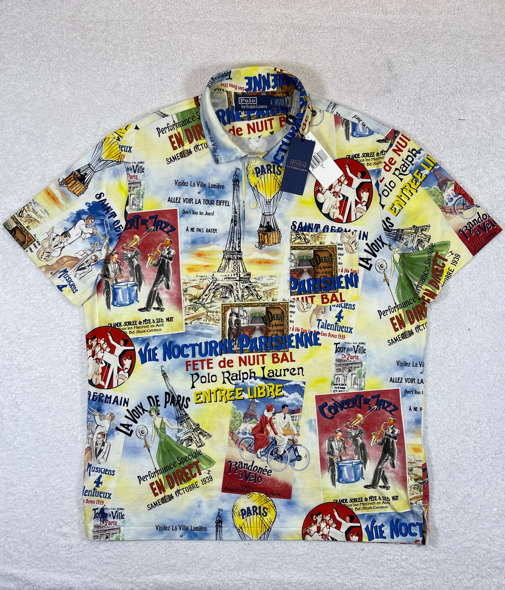 Polo by Ralph Lauren Parisian-Print Cotton Jersey Polo Shirt (2023)