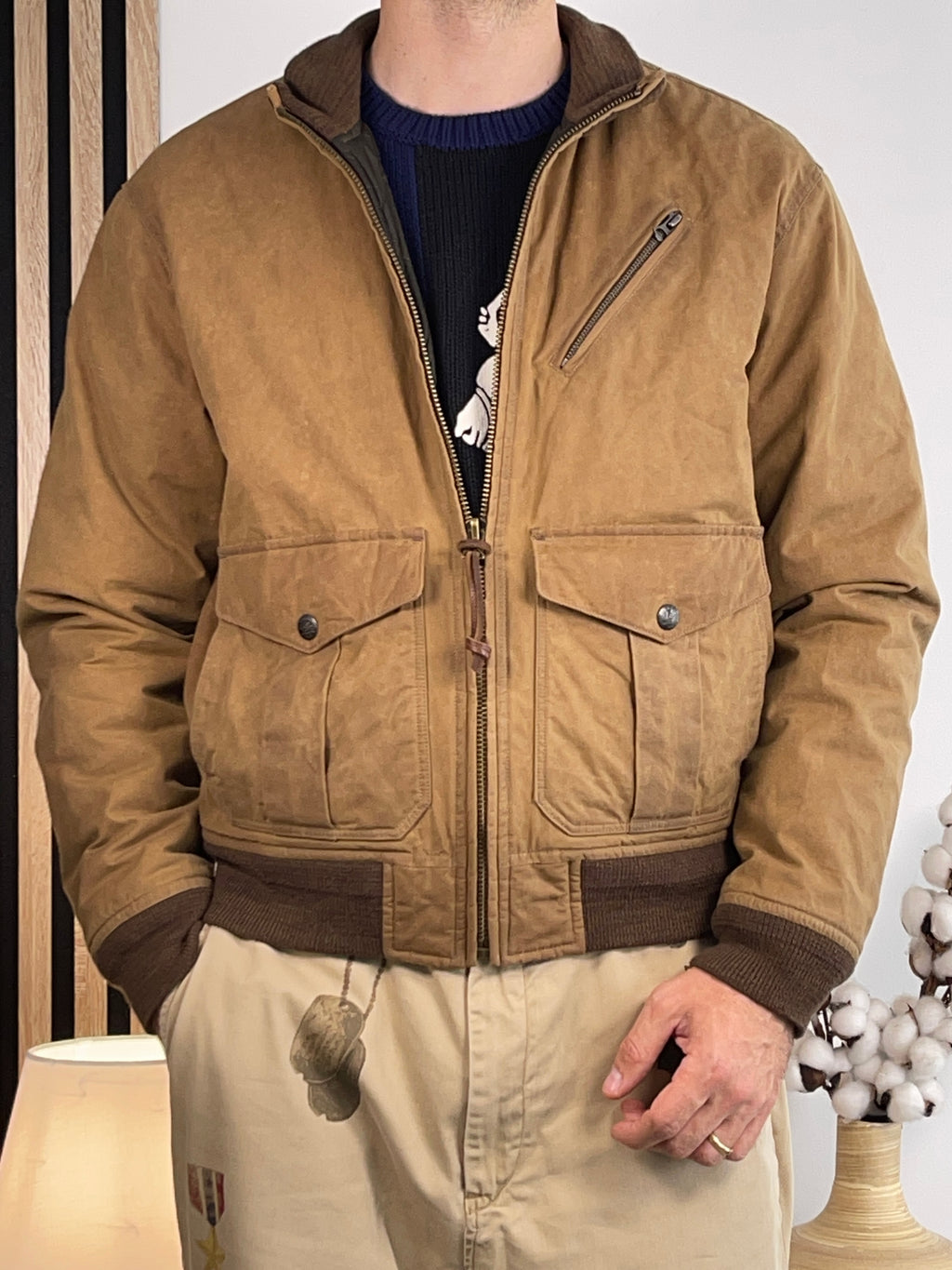 Polo Ralph Lauren Waxed Cotton Bomber Jacket (2023)
