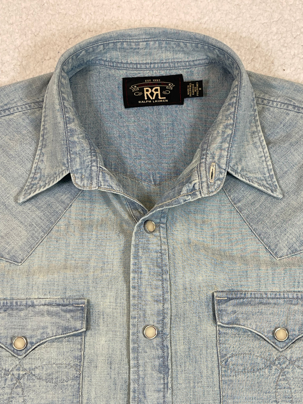 RRL Double RL Chambray Western Shirt