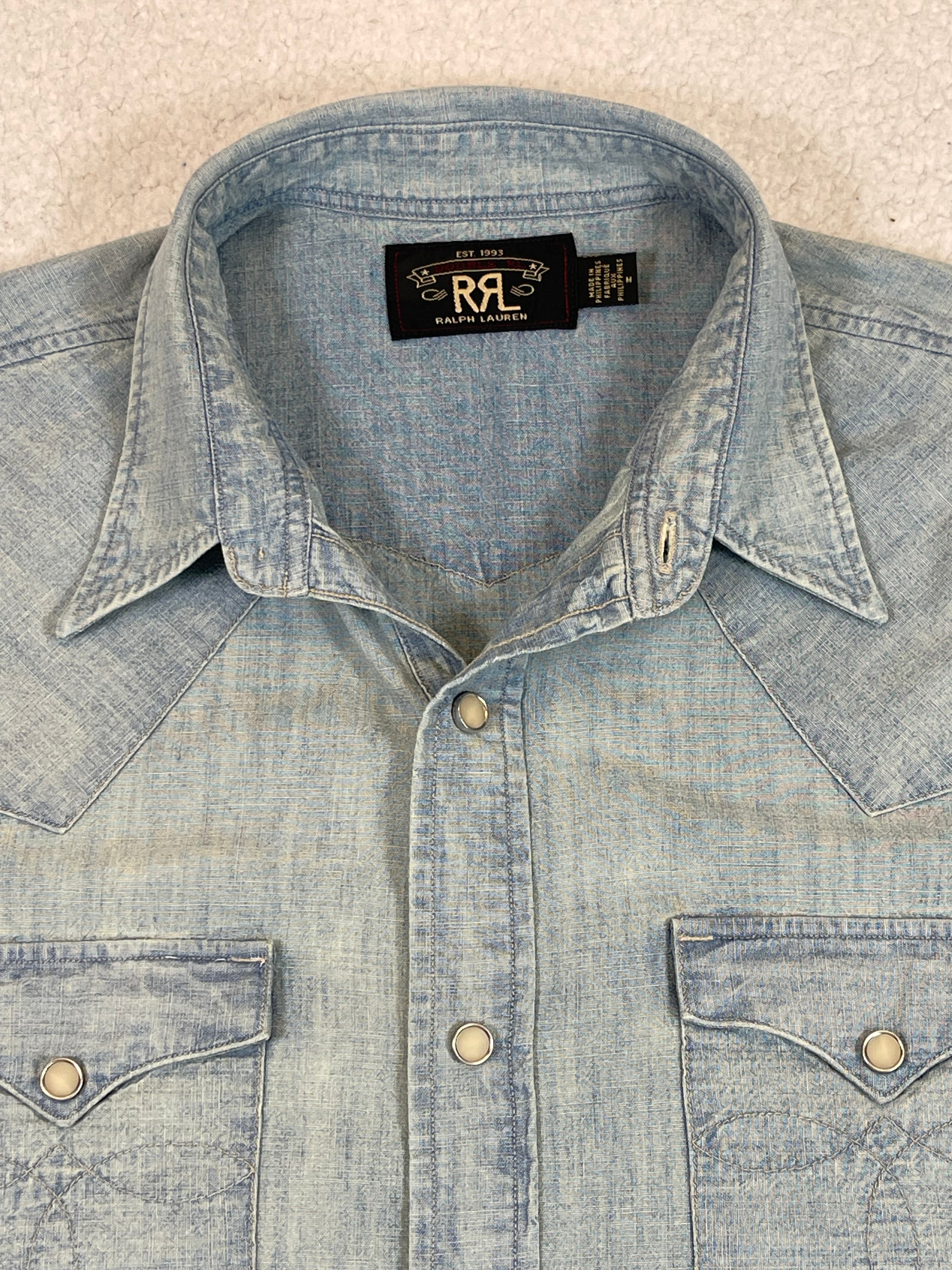 RRL Double RL Chambray Western Shirt