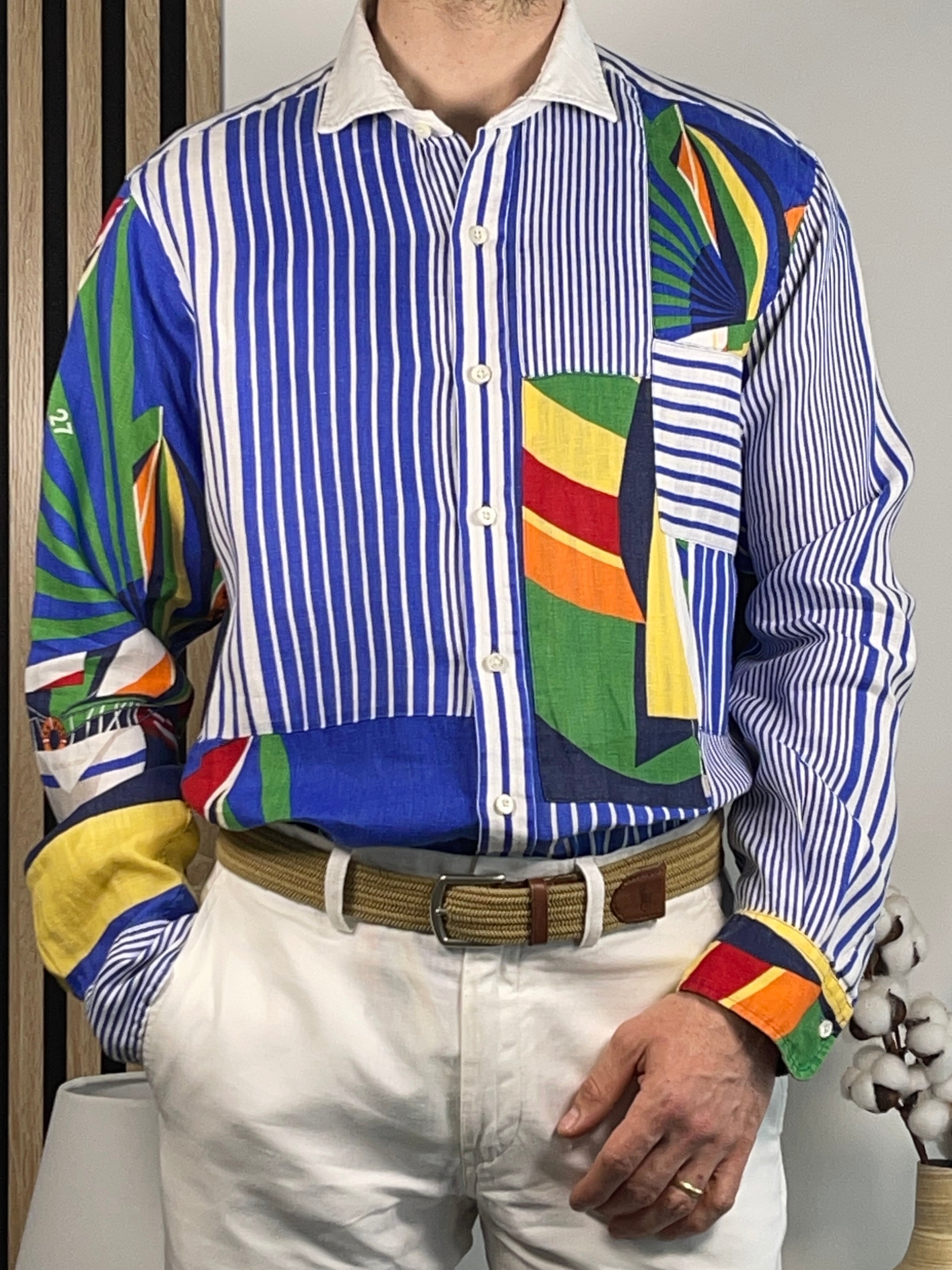 Polo Ralph Lauren CP RL-93 Patchwork Linen Shirt
