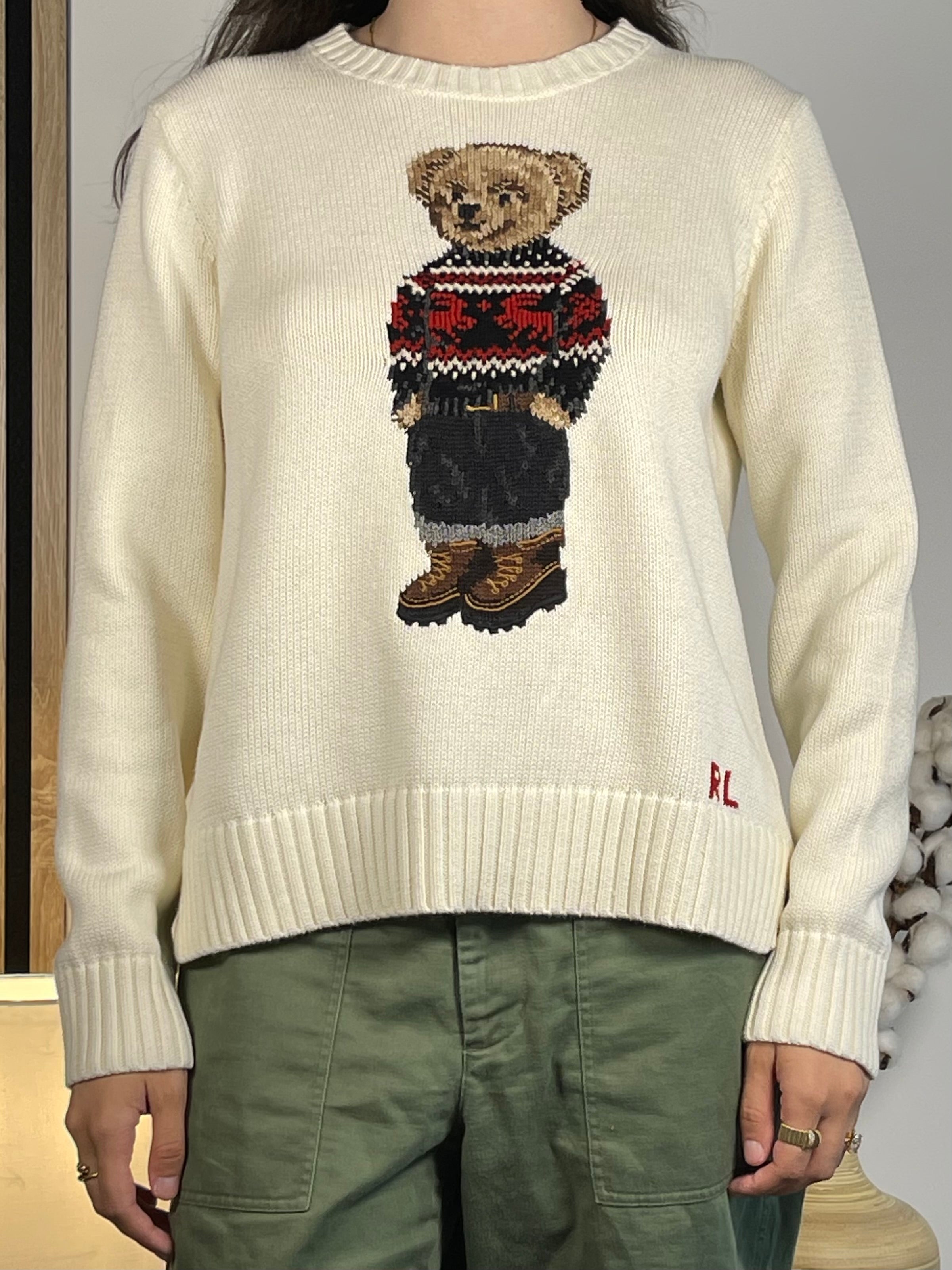 Polo Ralph Lauren Fair Isle Polo Bear Cotton Sweater (2021)