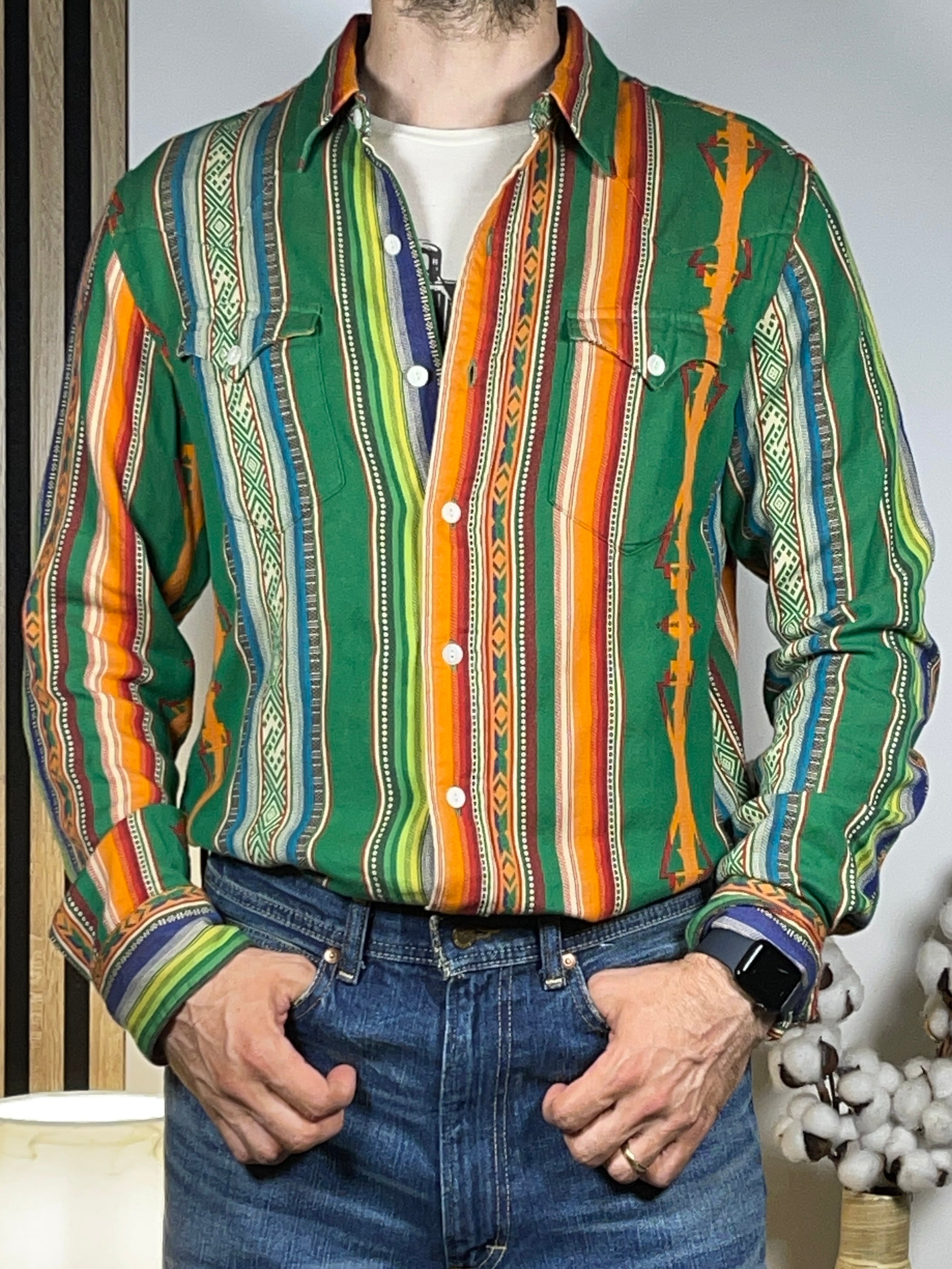 Polo by Ralph Lauren Woven Aztec Western Shirt (Vintage)