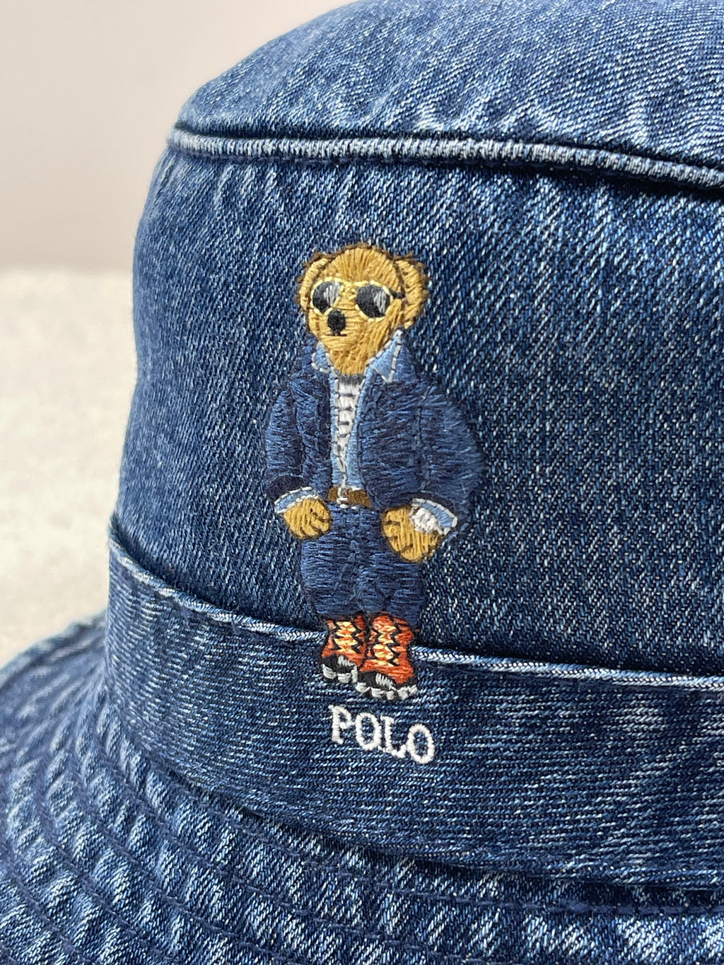 Polo Ralph Lauren Polo Bear Indigo Denim Bucket Hat