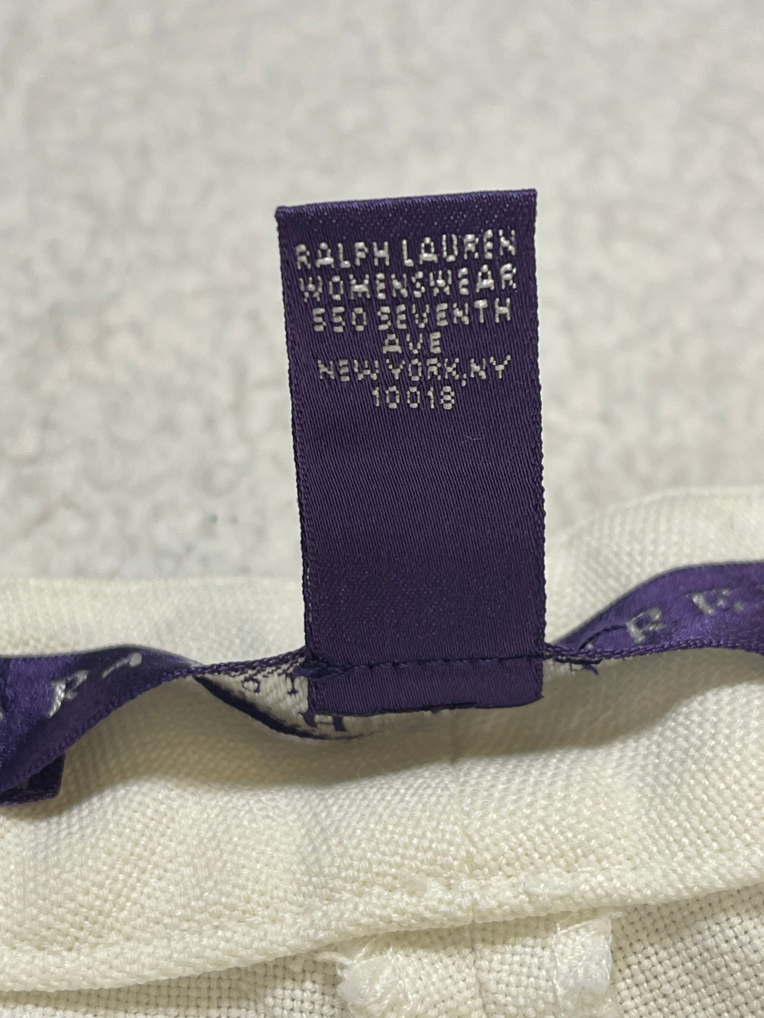 Ralph Lauren Collection Linen Blend Cropped Trousers