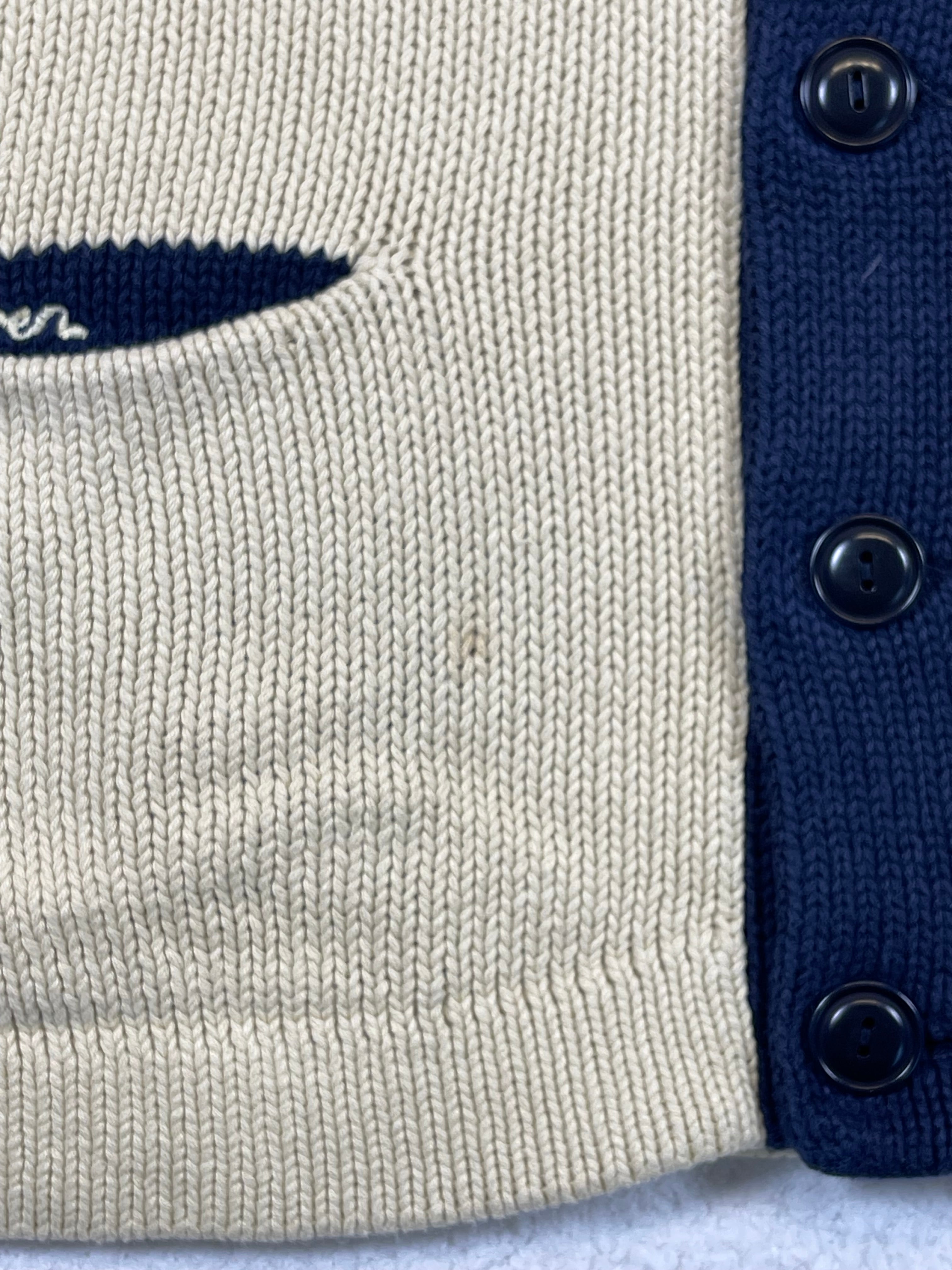 Polo by Ralph Lauren Vintage Collegiate-Inspired Linen & Cotton Cardigan