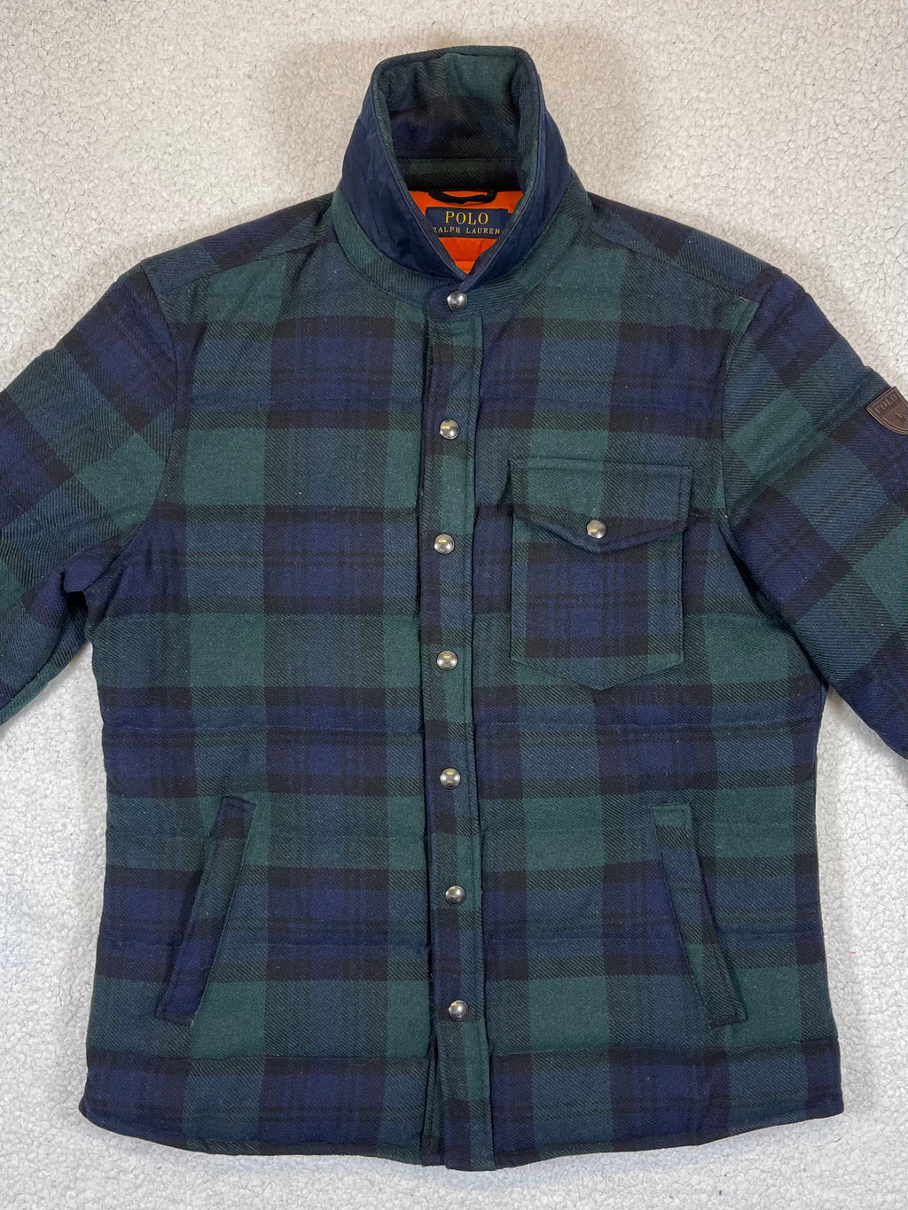 Polo Ralph Lauren Quilted Wool Blend Plaid Jacket (2022)