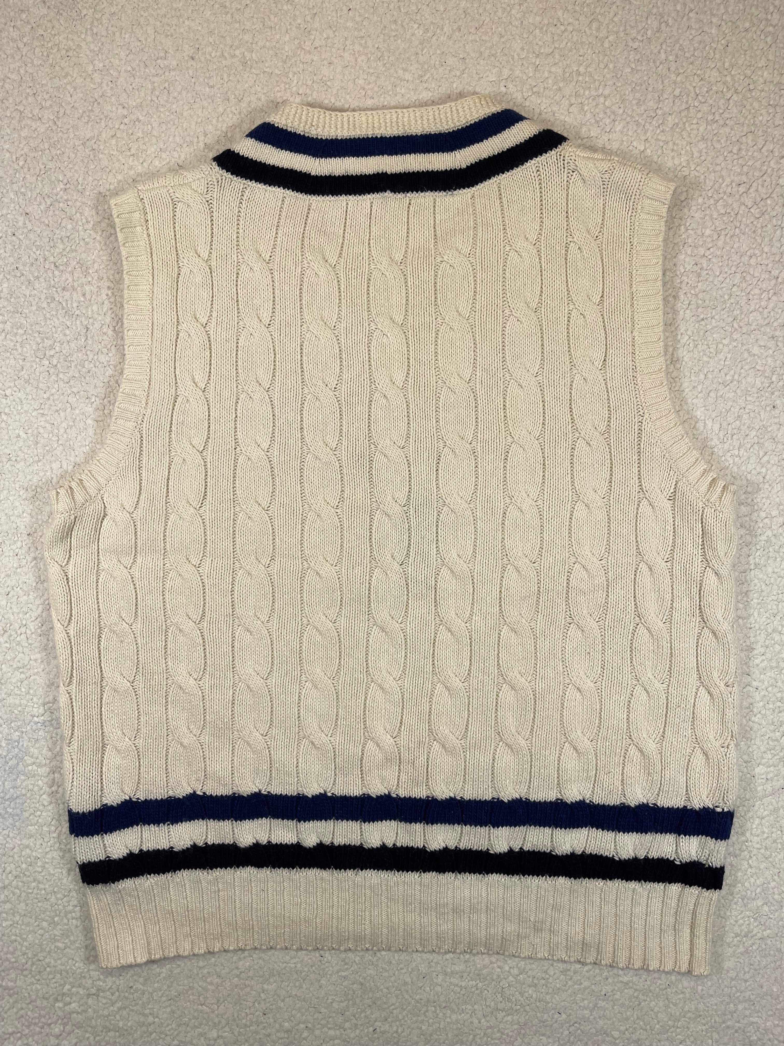 Polo Ralph Lauren Cricket Crest Cotton & Cashmere Sweater Vest (Vintage 2000s)