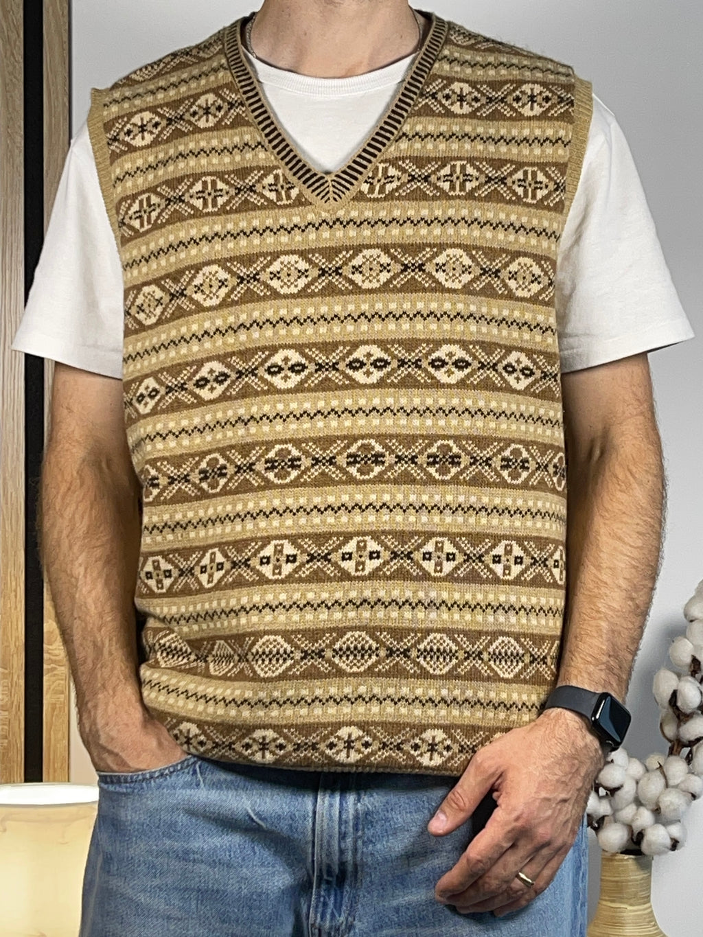 Polo by Ralph Lauren Vintage Fair Isle Cotton & Cashmere Sweater Vest