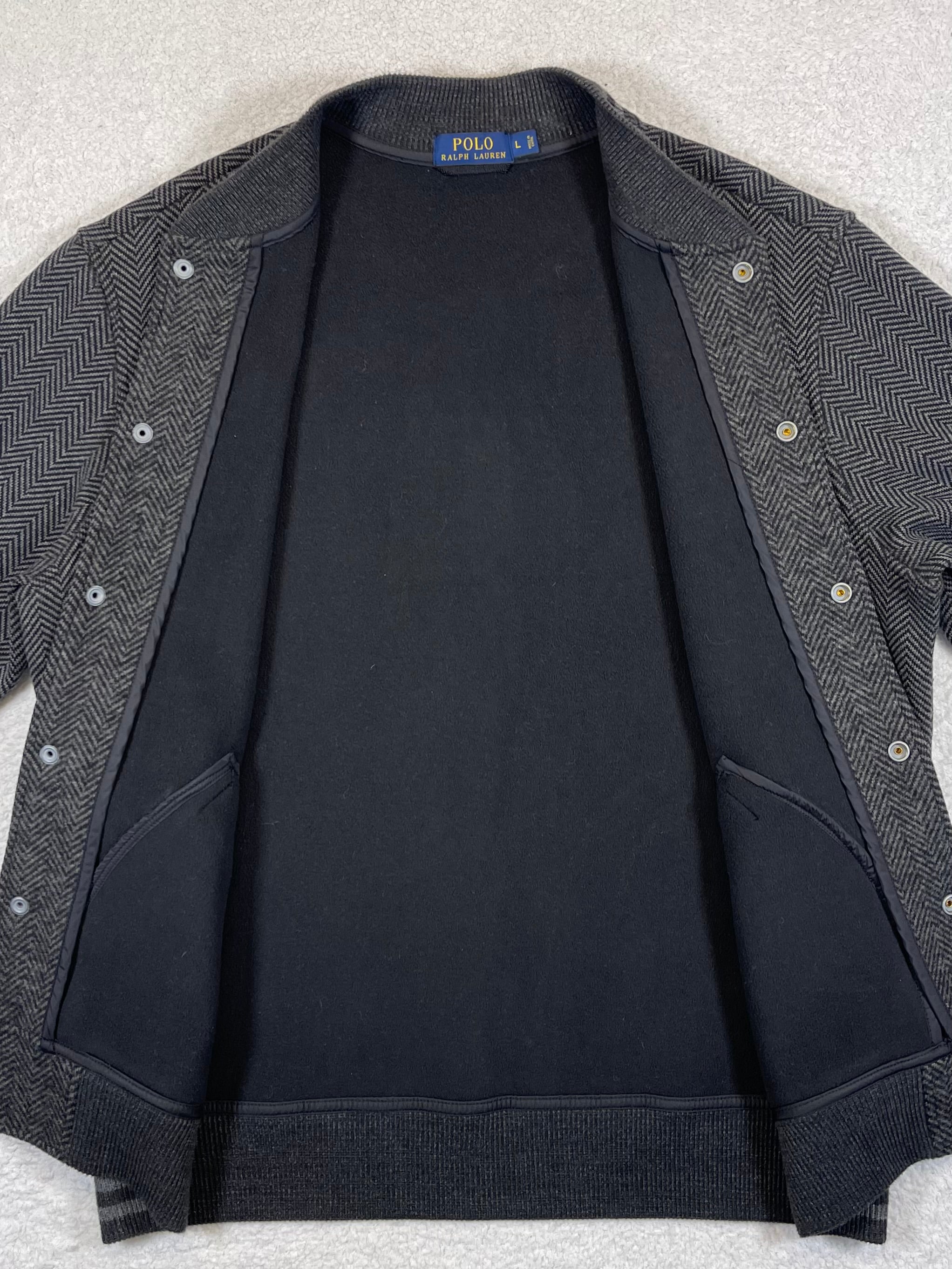Polo Ralph Lauren Vintage Herringbone Wool-Blend Varsity Jacket