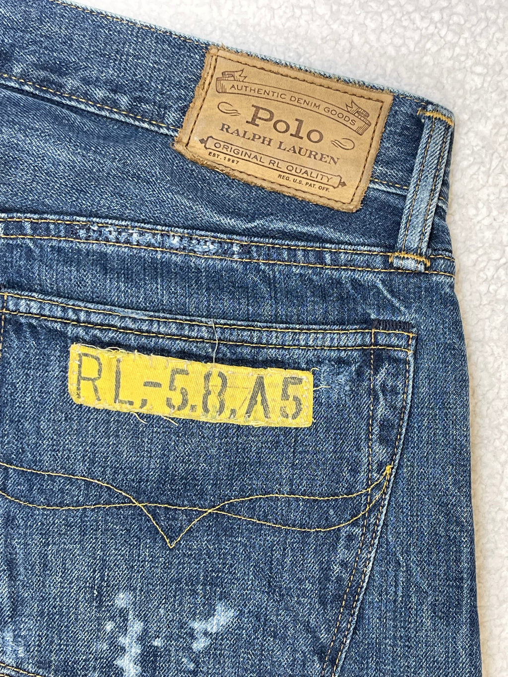 Polo Ralph Lauren Expedition Vintage Classic Fit Aged Denim Jeans (2022)