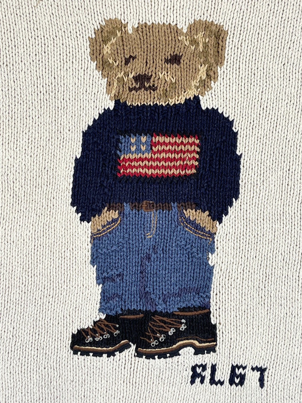 Polo Ralph Lauren Iconic Hand-Knit Polo Bear Sweater (Vintage 90s)