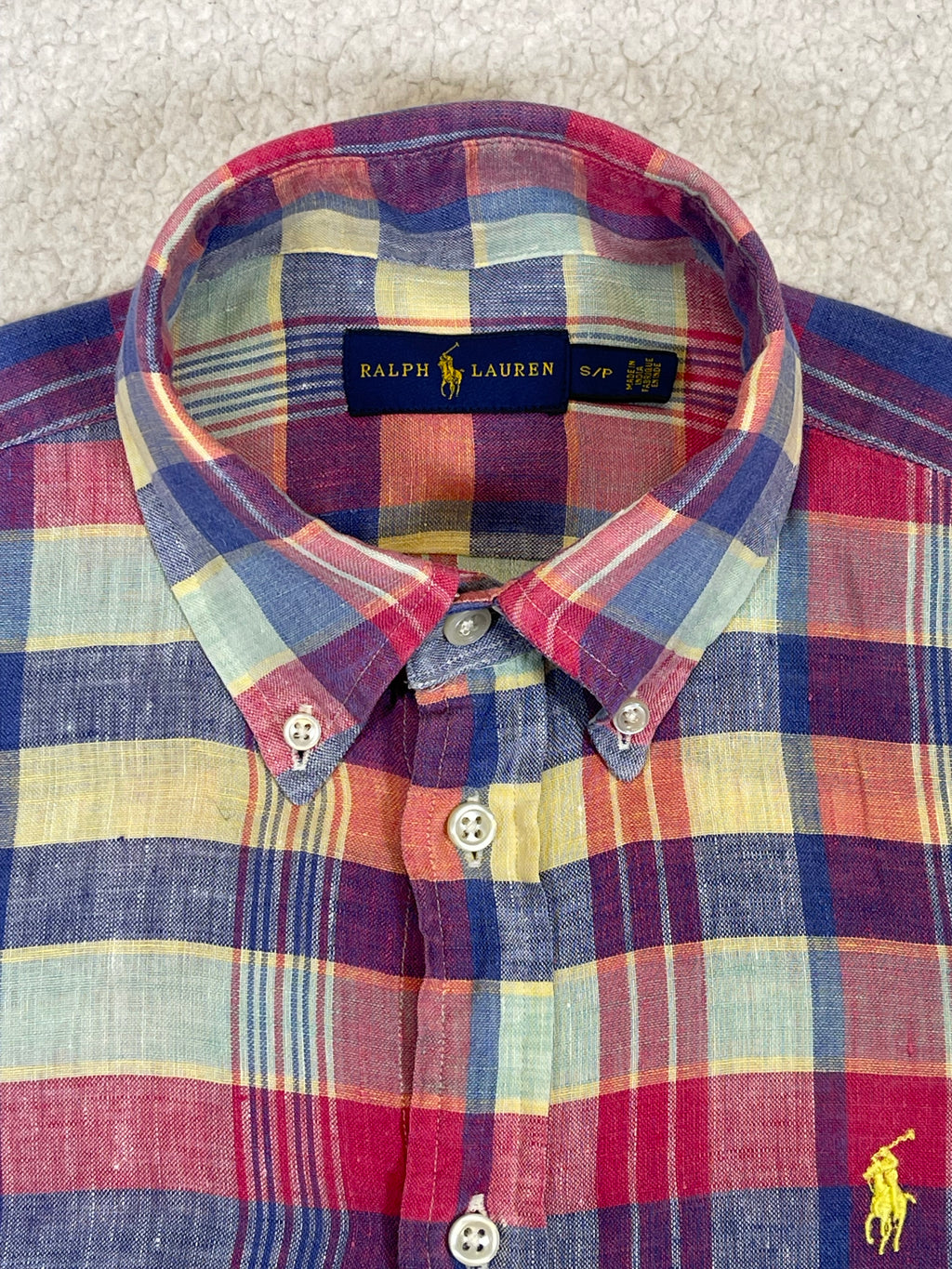 Ralph Lauren Linen Plaid Shirt (Vintage)