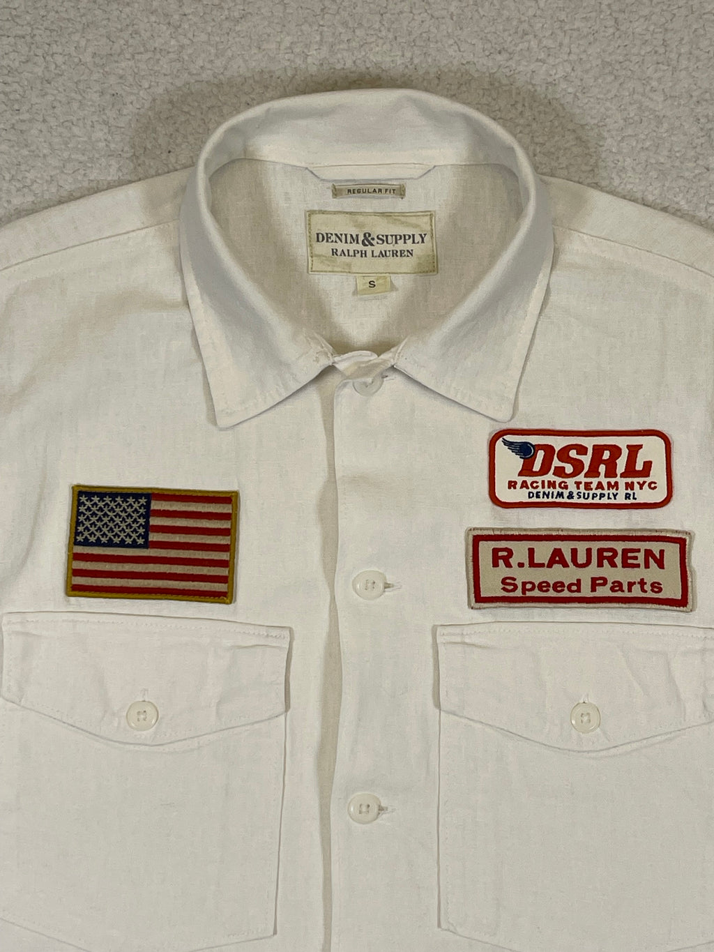 Ralph Lauren Denim & Supply Linen Blend Racing Workwear Shirt (Vintage 2011–2016)