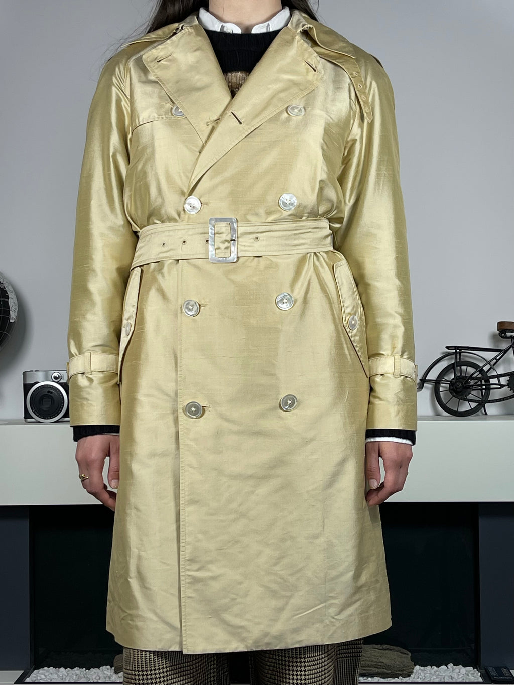 Ralph Lauren Wild Silk Belted Trench Coat (Vintage)