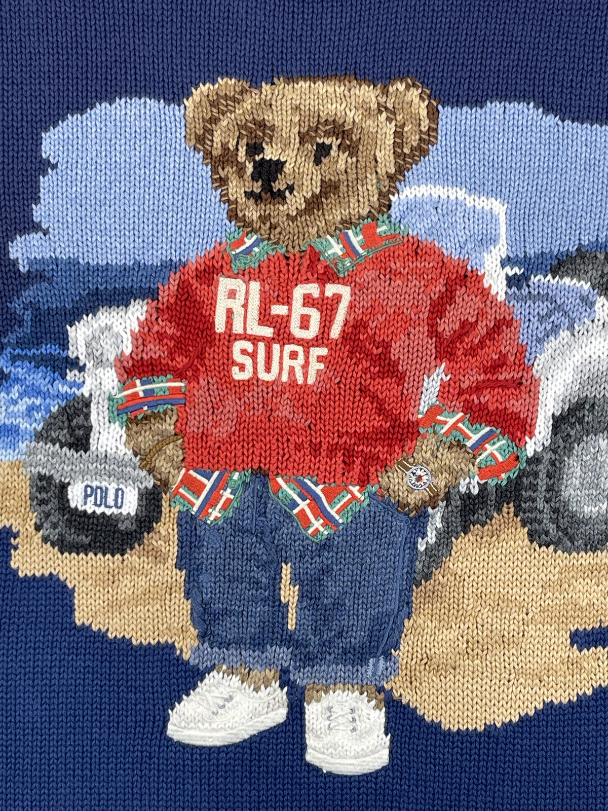 Polo by Ralph Lauren Polo Bear RL-67 Surf Cotton Sweater XS
