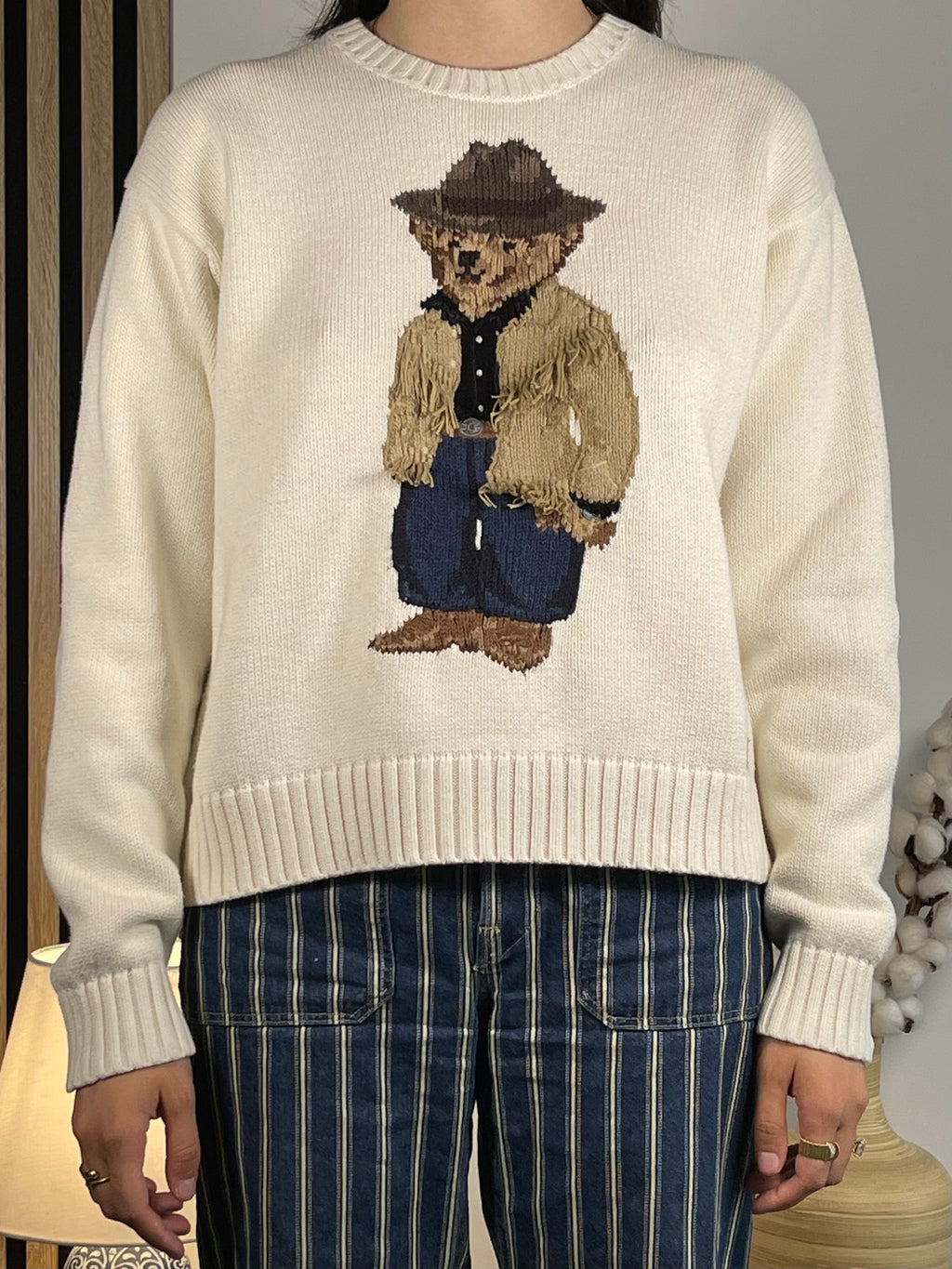 Polo Ralph Lauren Cowboy Polo Bear Cotton Sweater (2024)