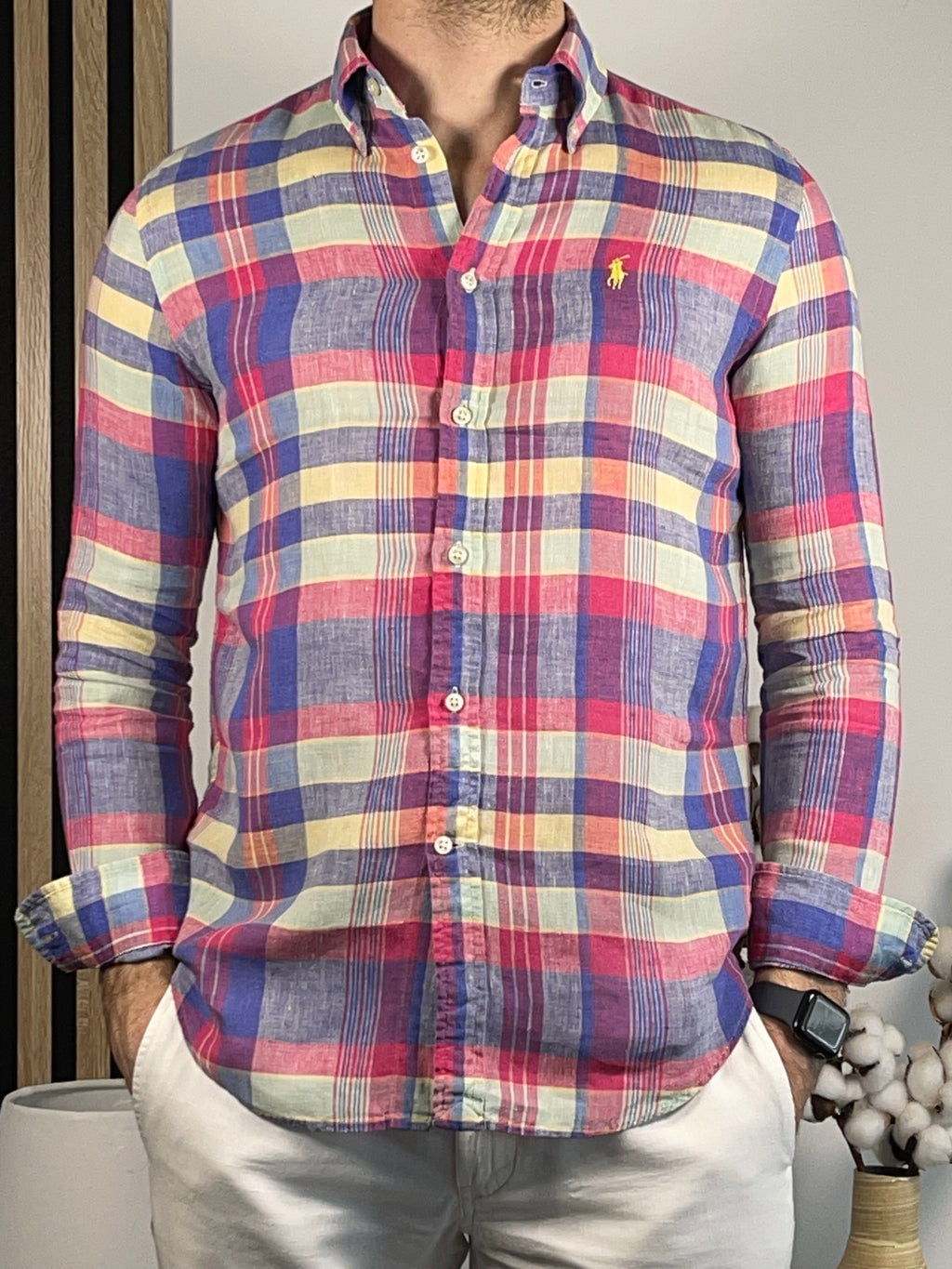 Ralph Lauren Linen Plaid Shirt (Vintage)