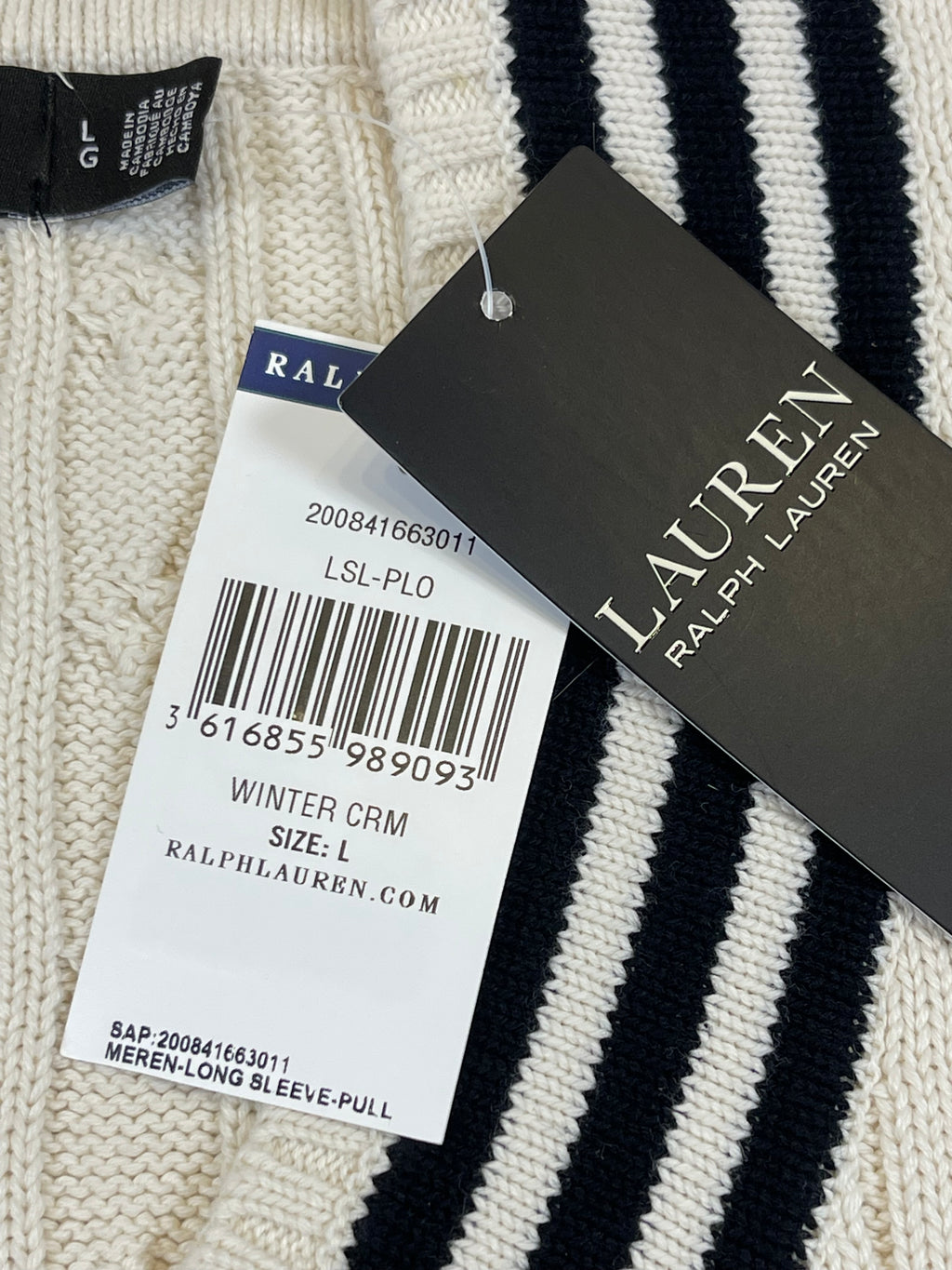 Lauren Ralph Lauren LRL Crest Cable-Knit Cricket Sweater (2024)
