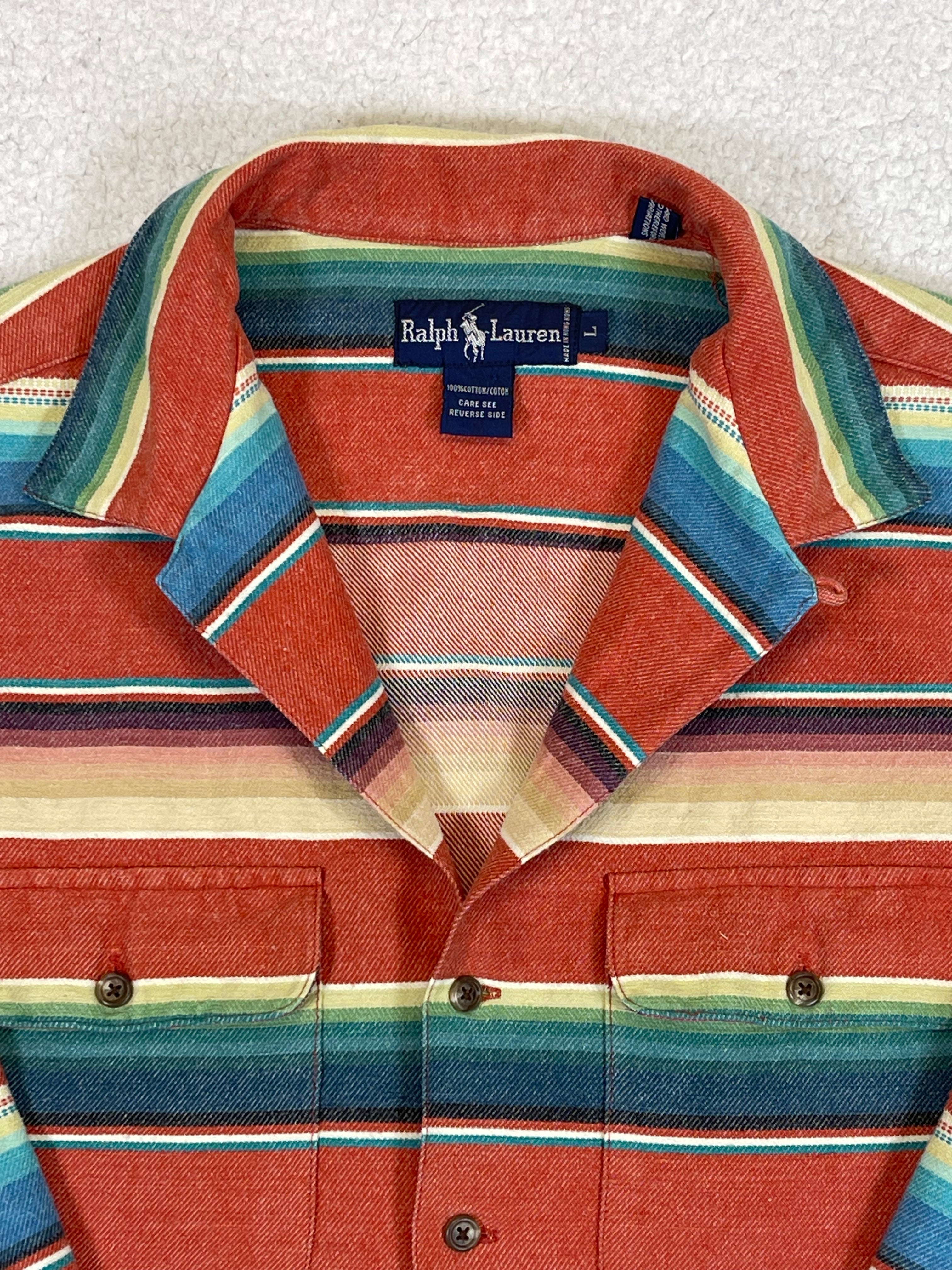 Ralph Lauren Aztec Madras Safari Shirt (Vintage 90s)