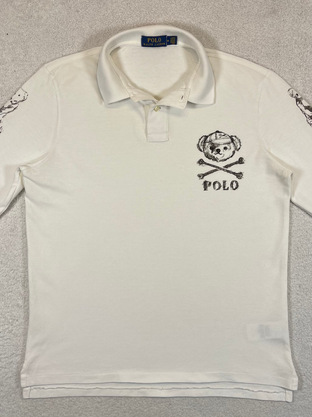 Polo Ralph Lauren Polo Bear Long-Sleeve Cotton Piqué Polo Shirt M