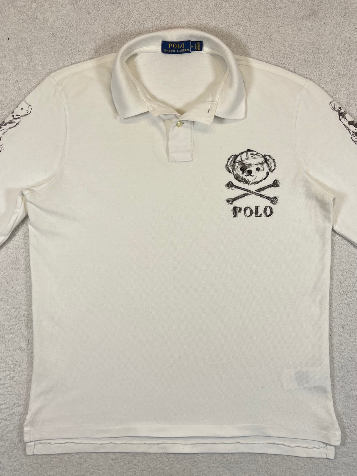 Polo Ralph Lauren Polo Bear Long-Sleeve Cotton Piqué Polo Shirt M