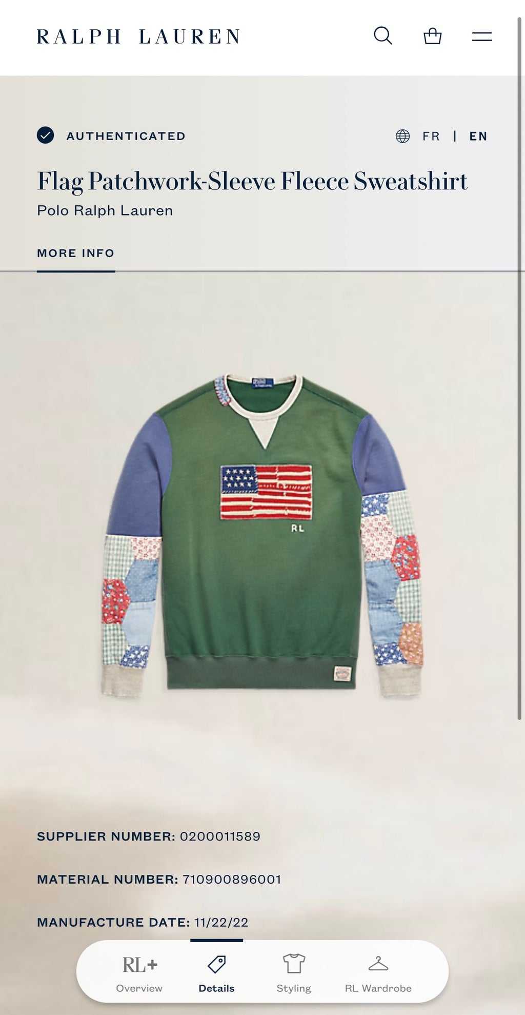 Polo Ralph Lauren Patchwork Flag Fleece Sweatshirt (2022)