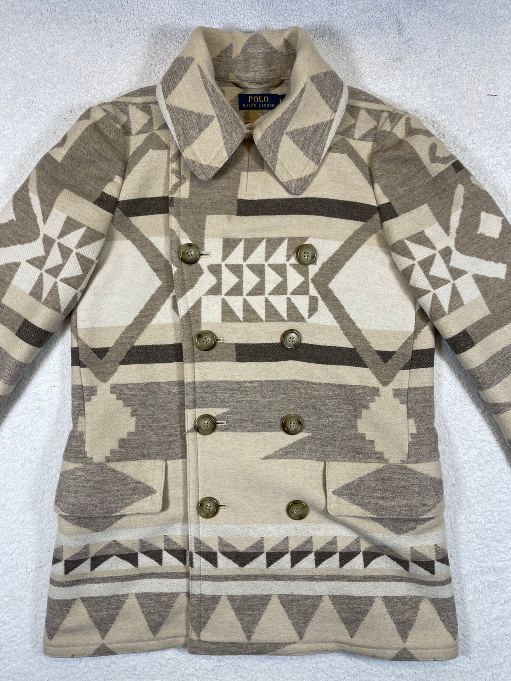 Polo Ralph Lauren Geometric Wool-Blend Peacoat