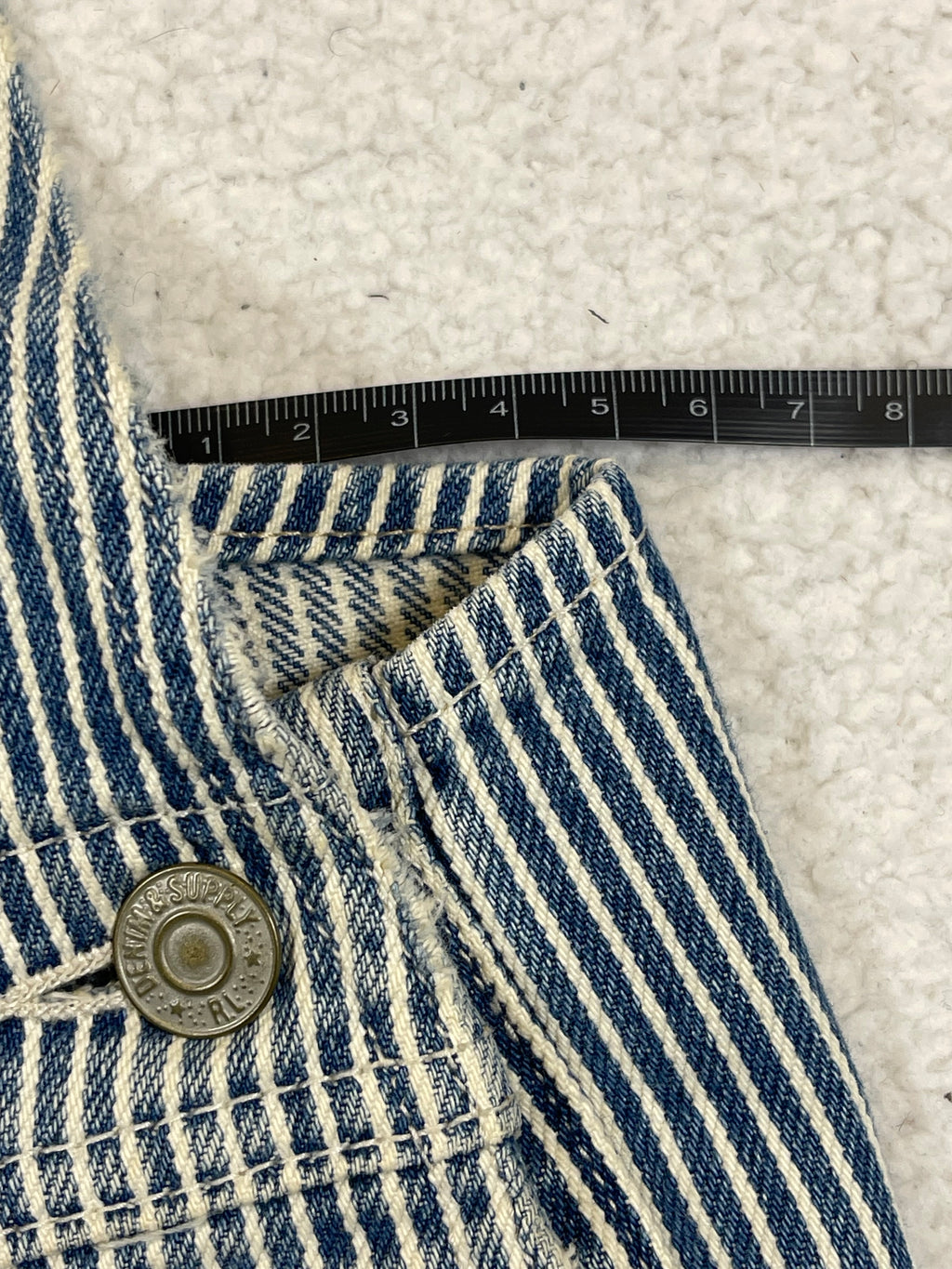 Ralph Lauren Denim & Supply Striped Aged Denim Overalls