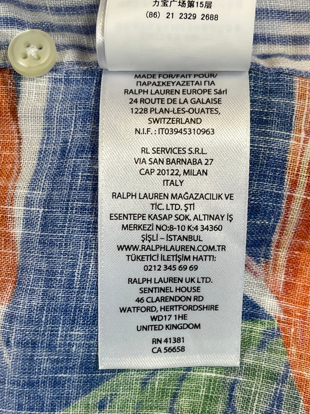 Chemise en Lin Patchwork Polo Ralph Lauren (2025)