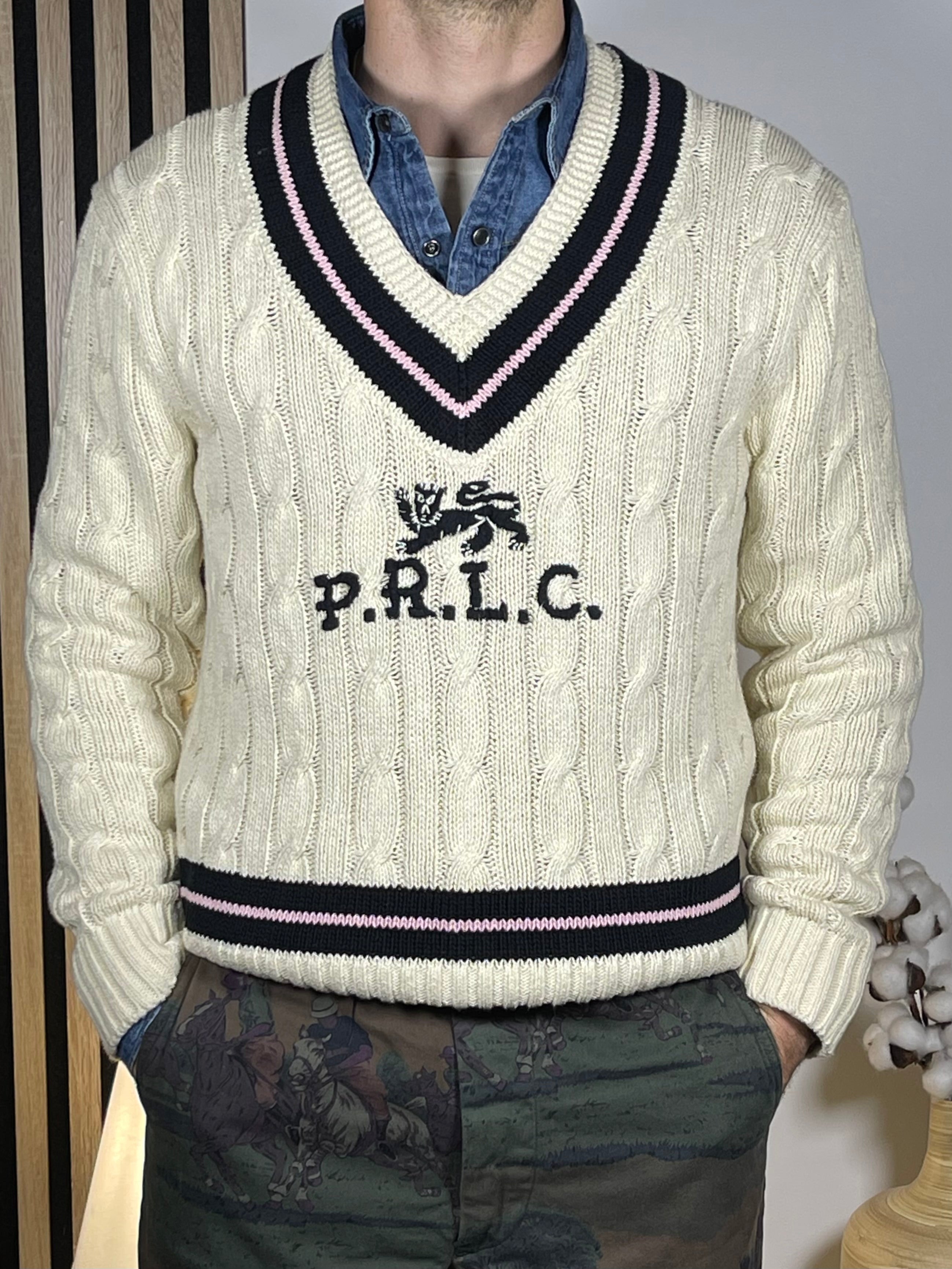 Polo Ralph Lauren P.R.L.C. Crest Cricket Sweater (Vintage)
