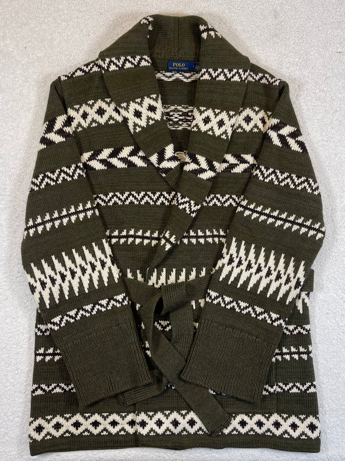 Polo Ralph Lauren Geometric Shawl-Collar Cardigan