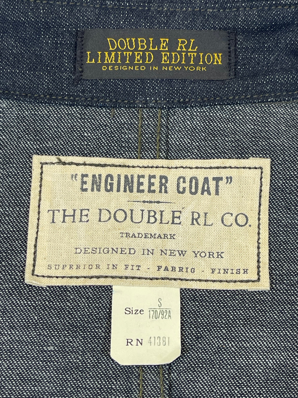 RRL Double RL Limited Edition Denim Engineer Coat