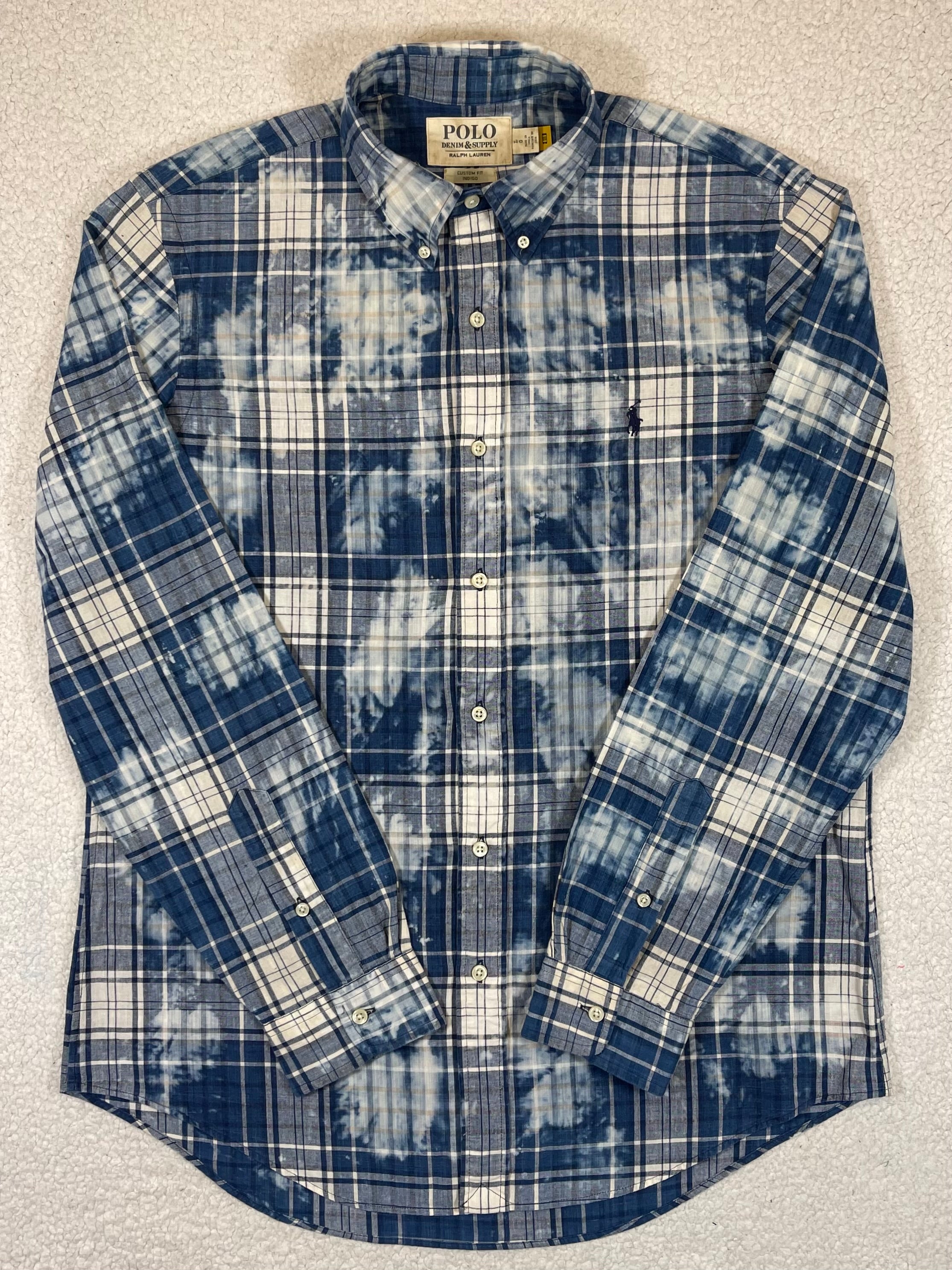 Chemise écossaise en coton Madras indigo Polo Ralph Lauren Denim&Supply