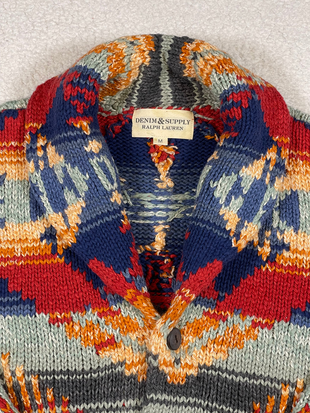 Denim & Supply Ralph Lauren Aztec Cotton Blend Cardigan (Vintage)